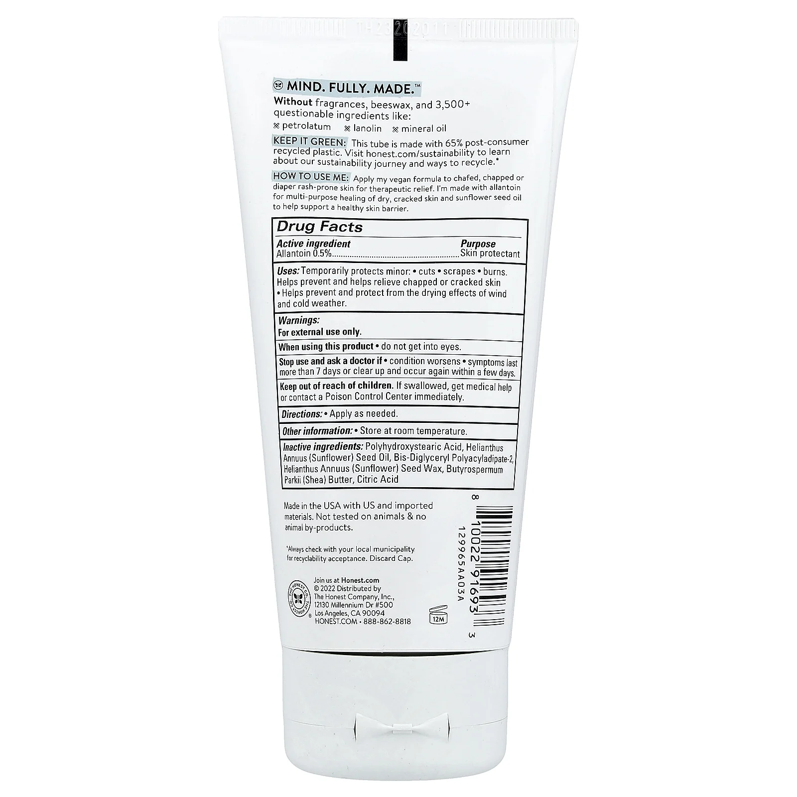 The Honest Company, Treat ™, лечебная мазь для волос, без отдушек, 141 г (5 унций)