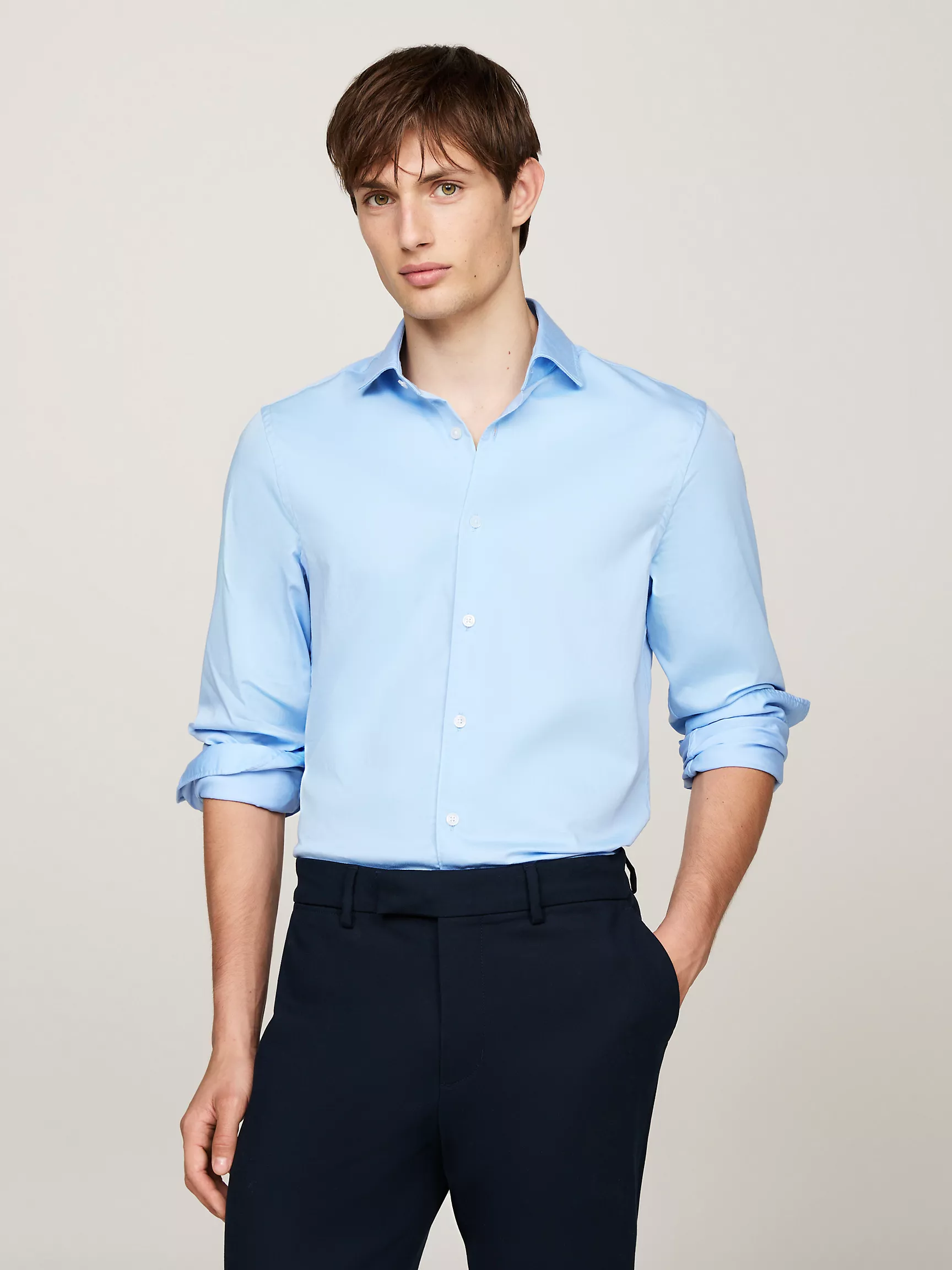 Мужская рубашка Tommy Hilfiger, Приталенная рубашка из поплина