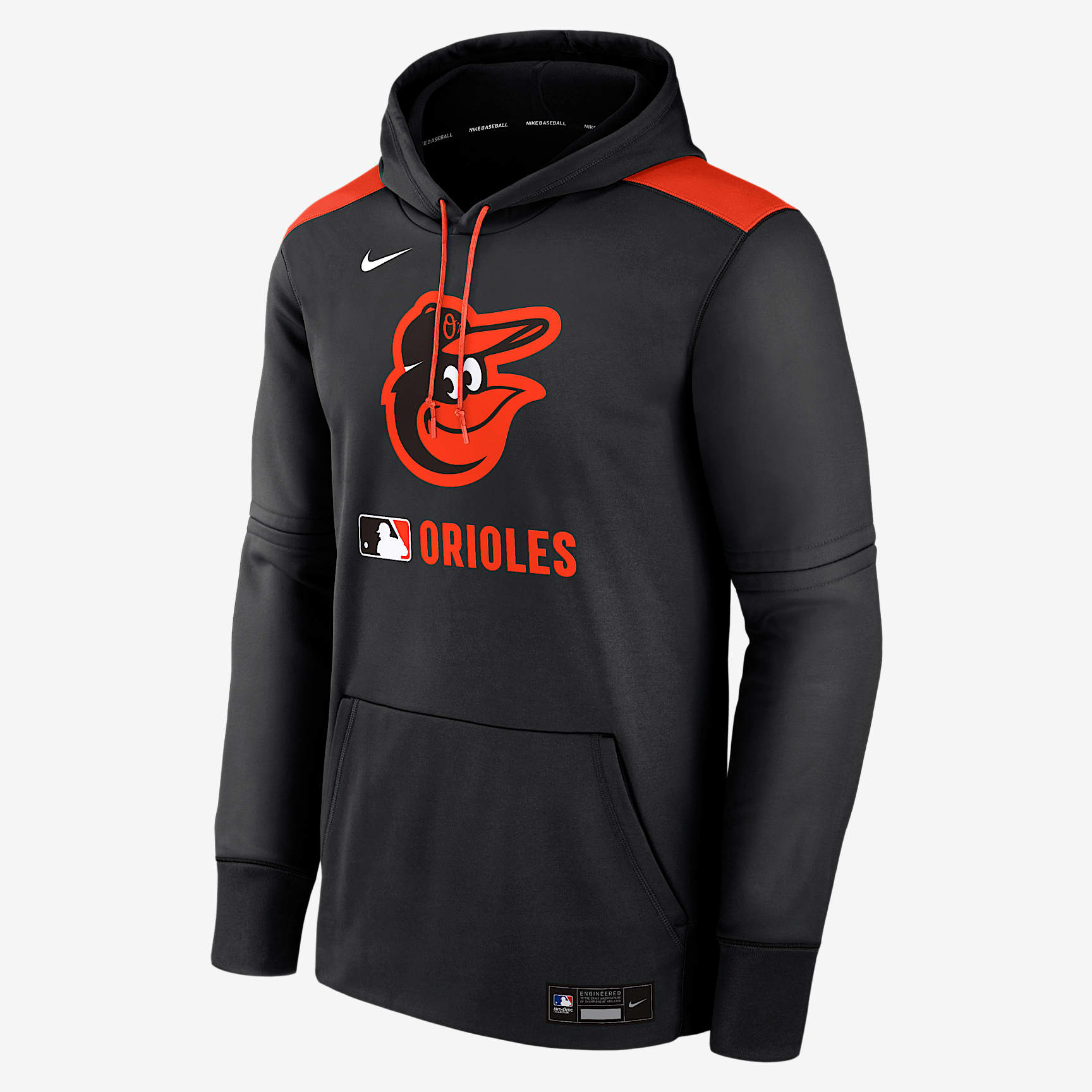 Baltimore Orioles Authentic Collection Men's Nike Therma MLB Pullover Hoodie