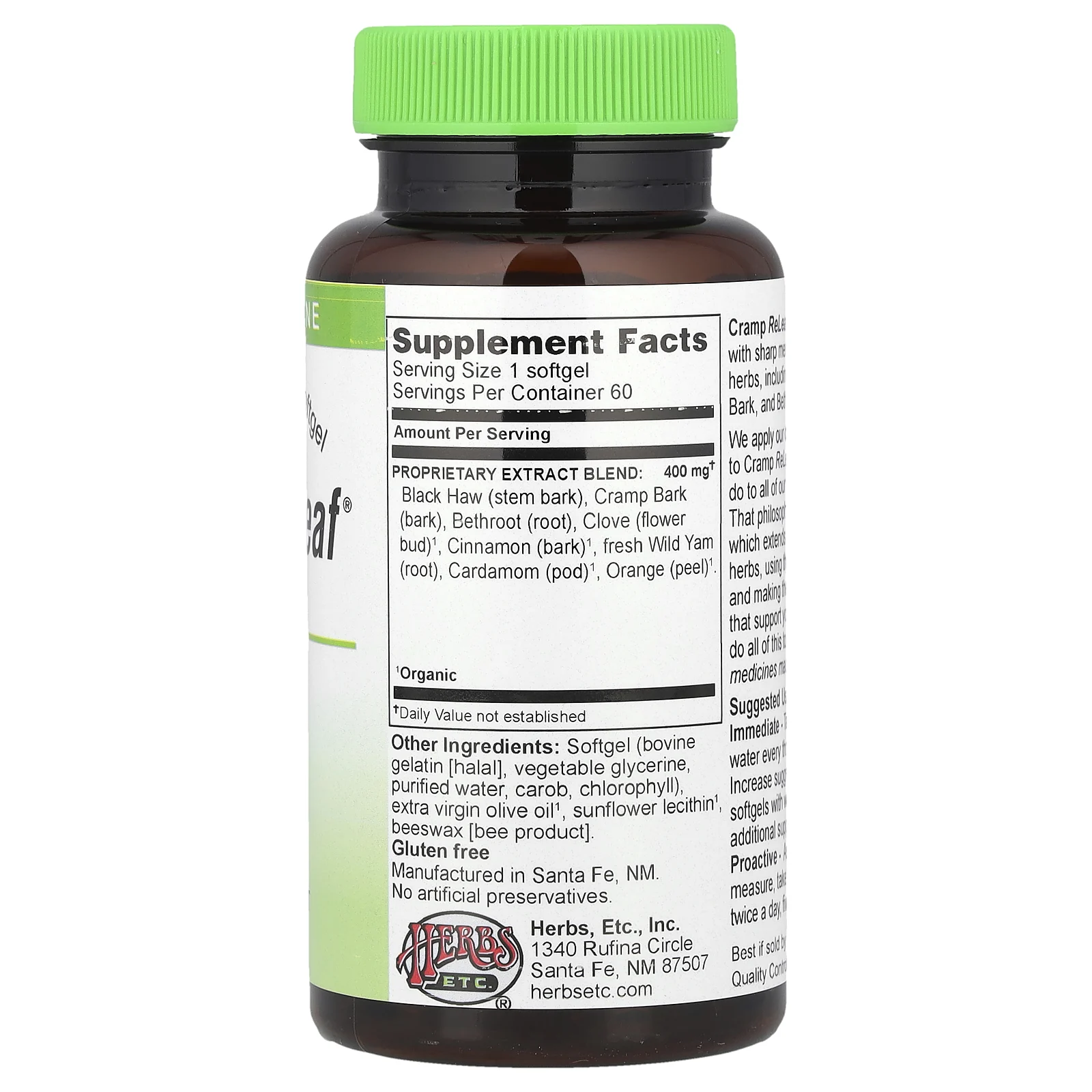 Herbs Etc., Cramp ReLeaf® (менструальный), 60 мягких таблеток