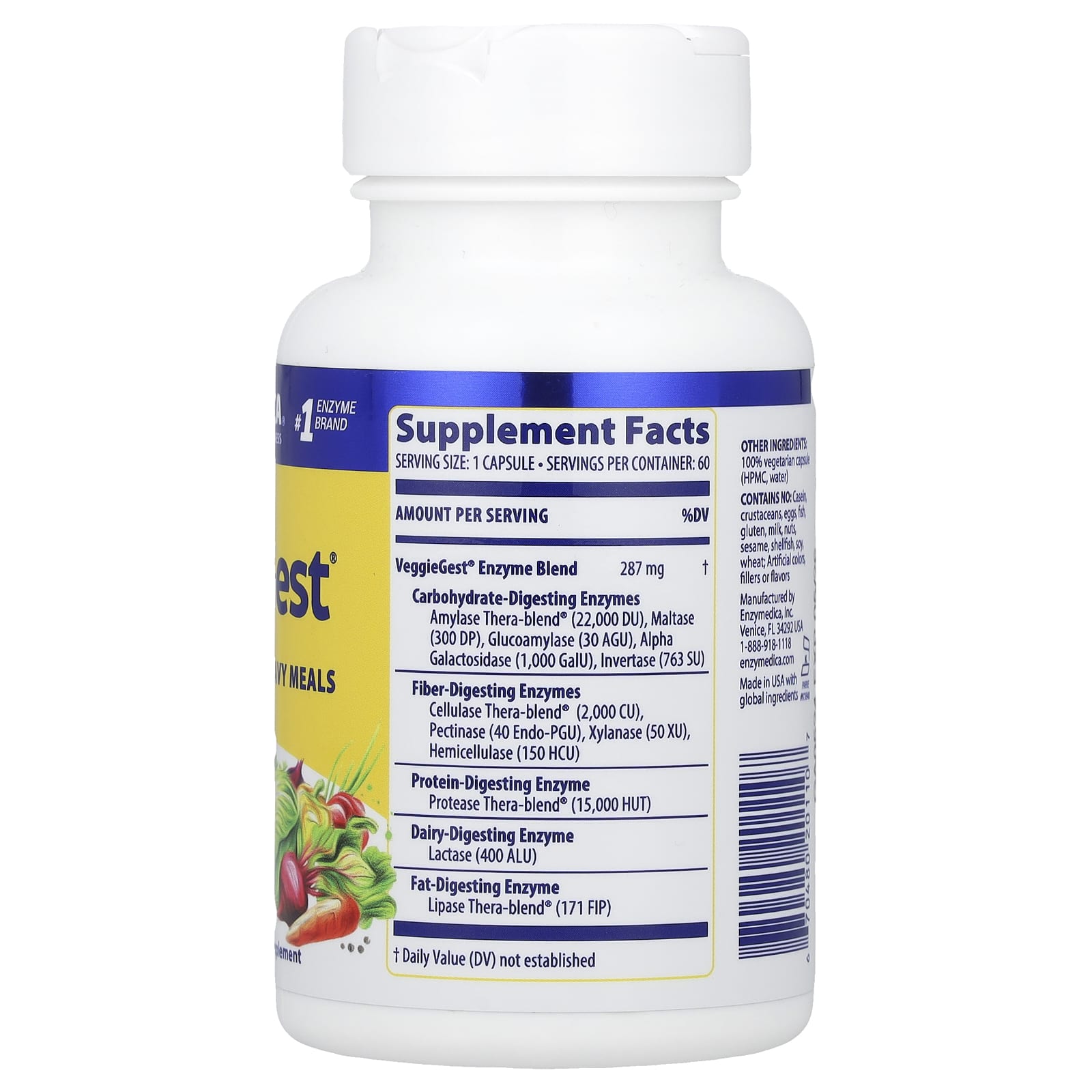 Enzymedica, VeggieGest`` 60 капсул