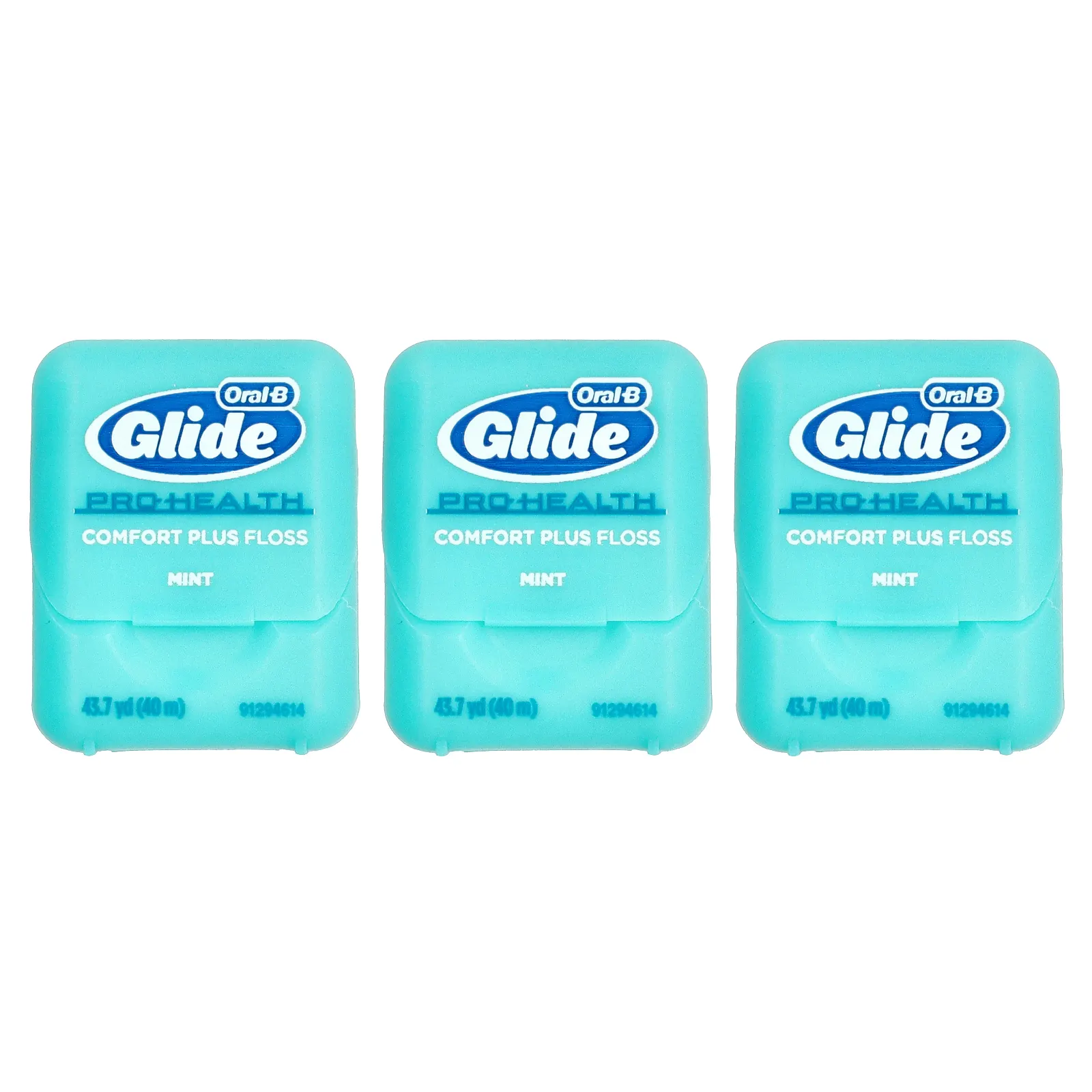 Oral-B, Glide, Pro-Health, зубная нить Comfort Plus, мятный вкус, 3 тюбика по 40 м (43,7 ярда)