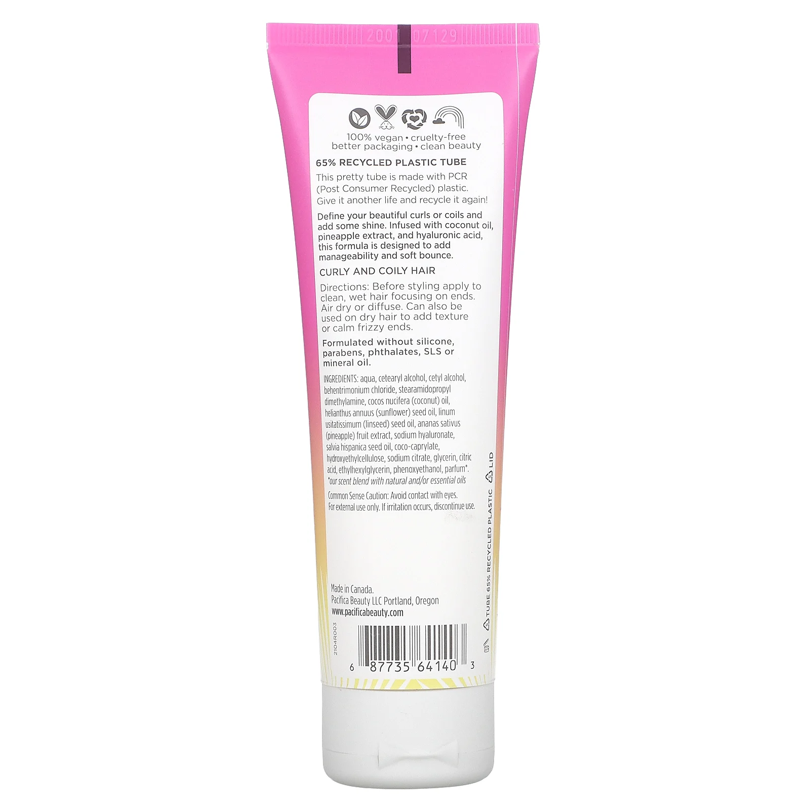 Pacifica, Pineapple Swirl, крем для определения локонов, 118 мл (4 жидк. Унции)