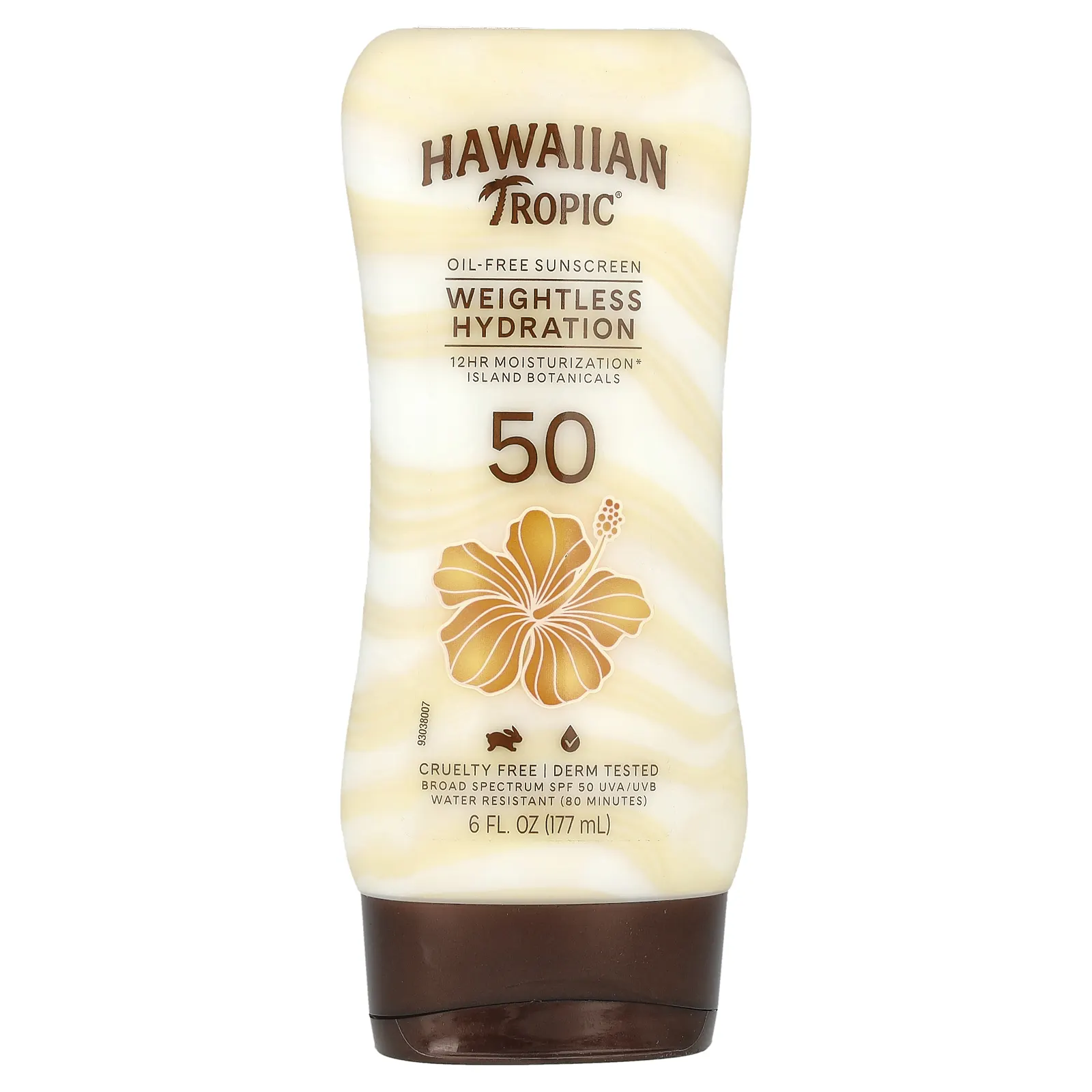 Hawaiian Tropic, Безмасляное солнцезащитное средство, невесомое увлажнение, SPF 50, 177 мл (6 жидк. унц.)