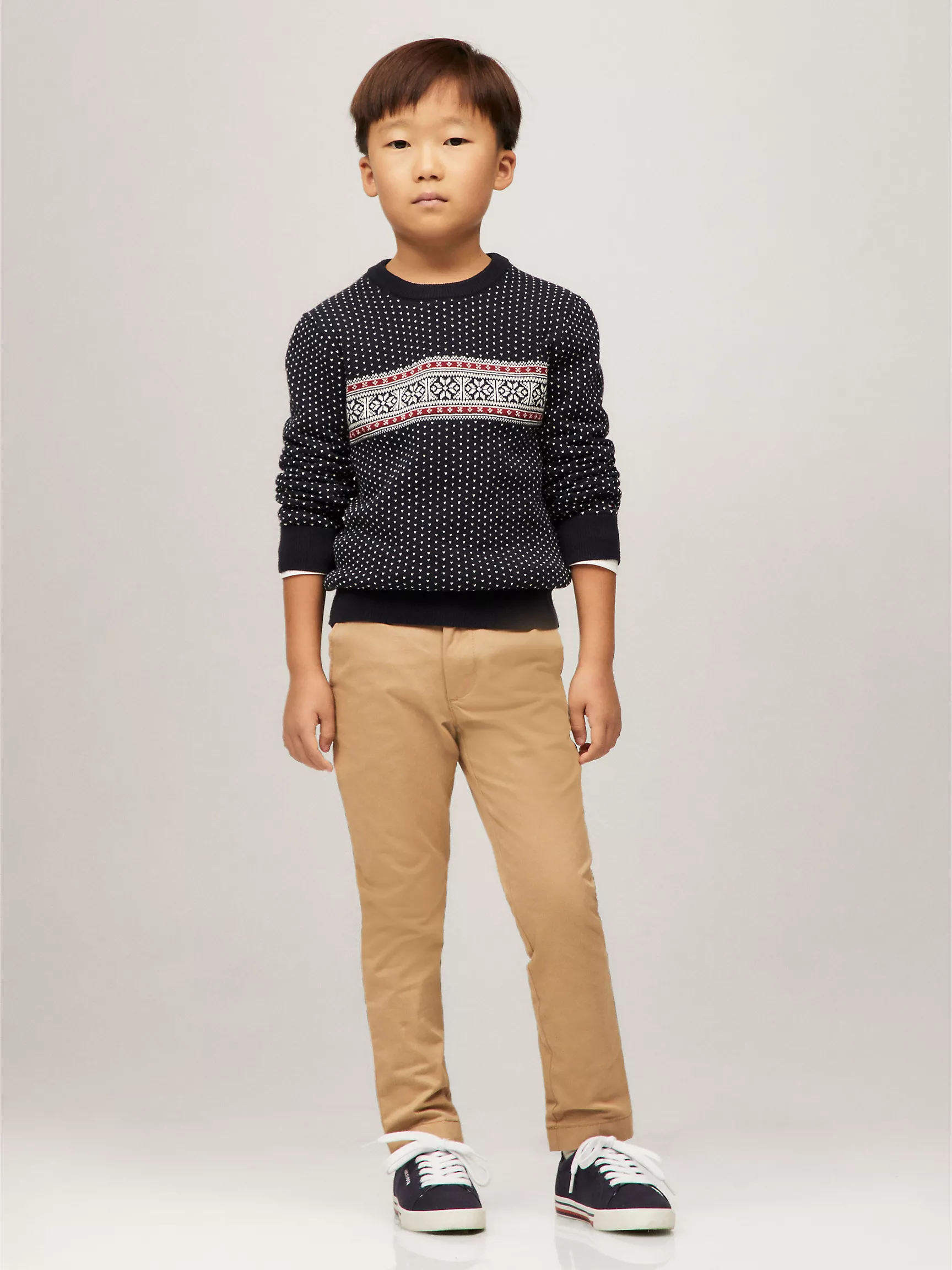 Свитер для мальчика Tommy Hilfiger, Детский свитер с узором Fair Isle со снежинками