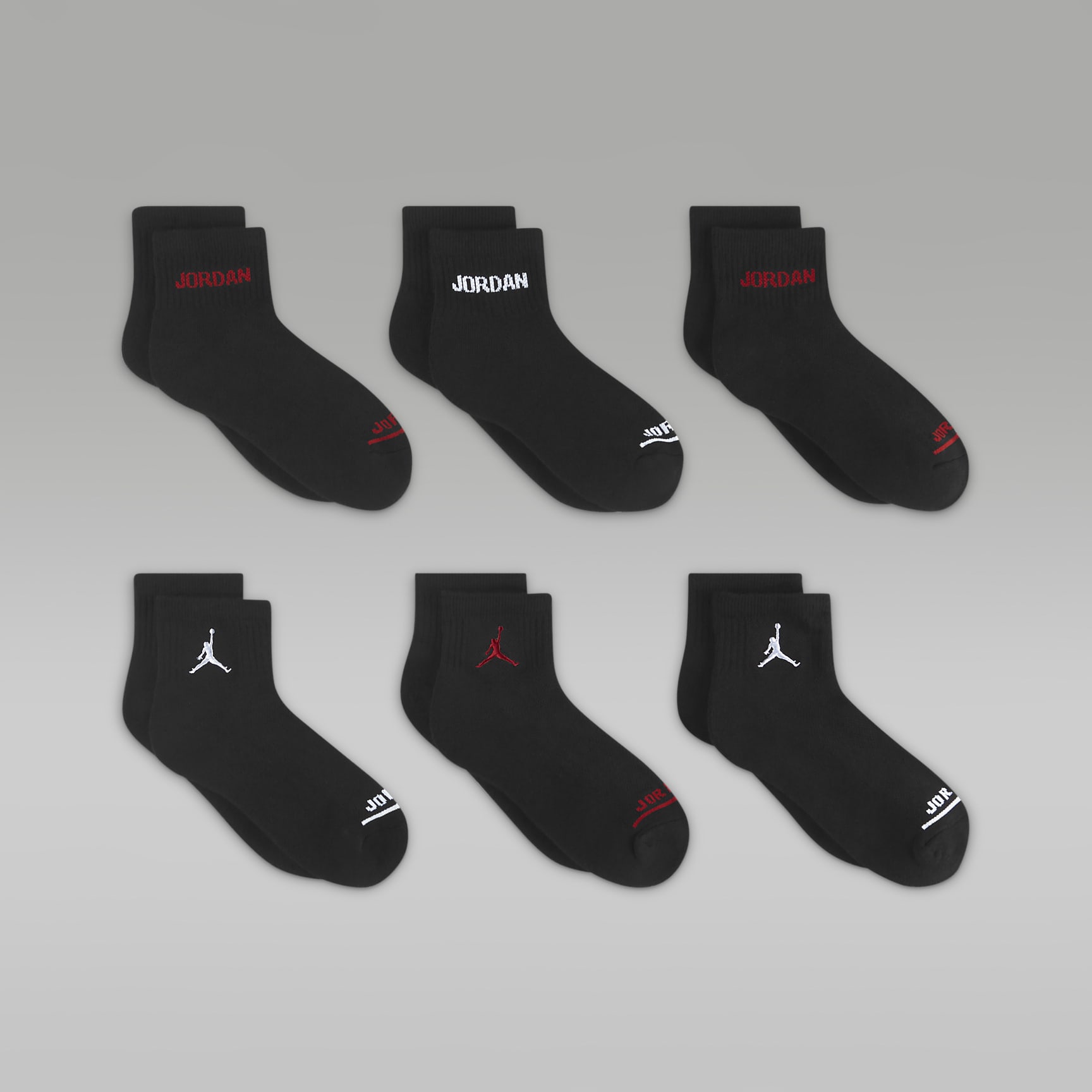 Jordan Big Kids' Legend Ankle Socks (6 Pairs)
