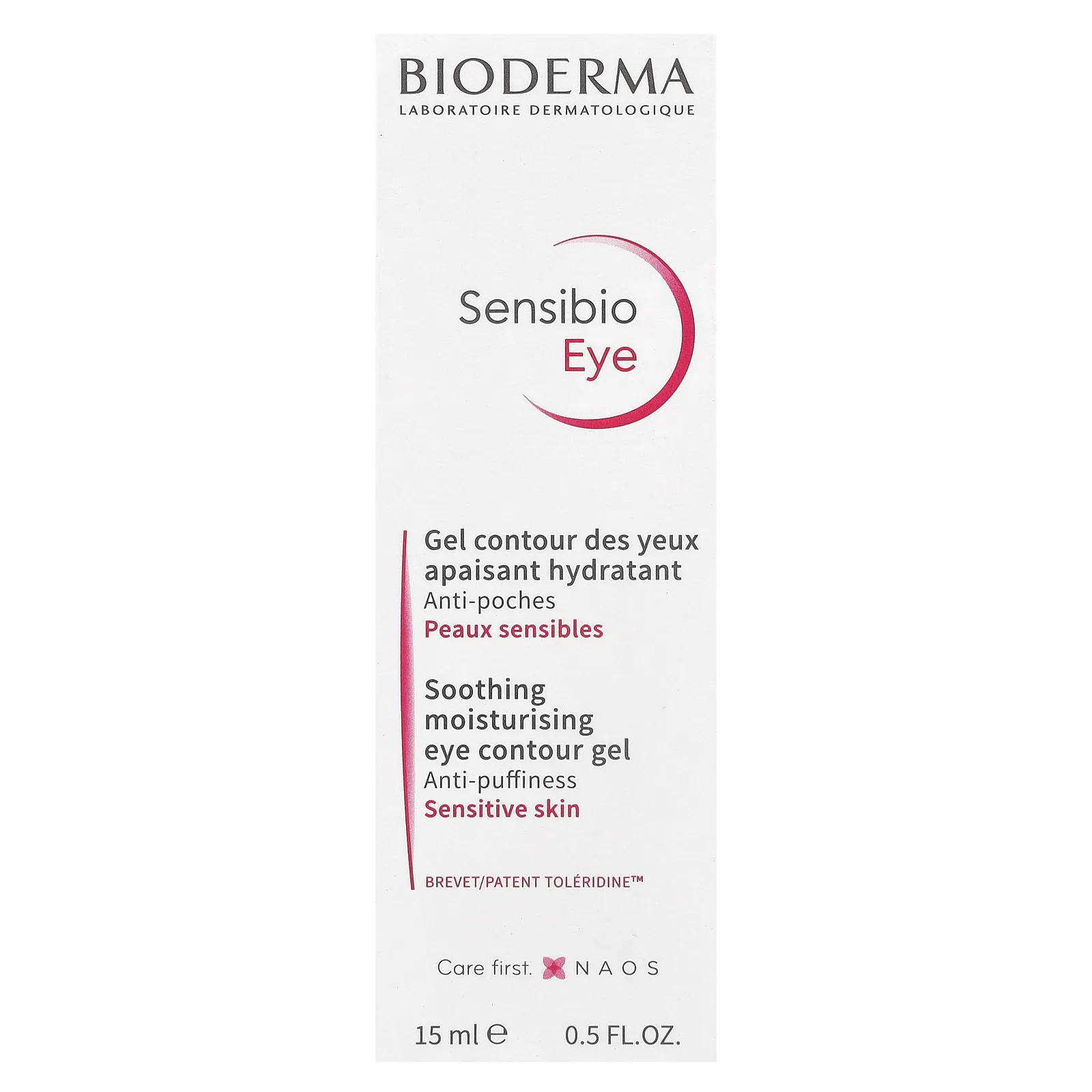Bioderma, Sensibio Eye, гель для кожи вокруг глаз, 15 мл (0,5 жидк. унции)