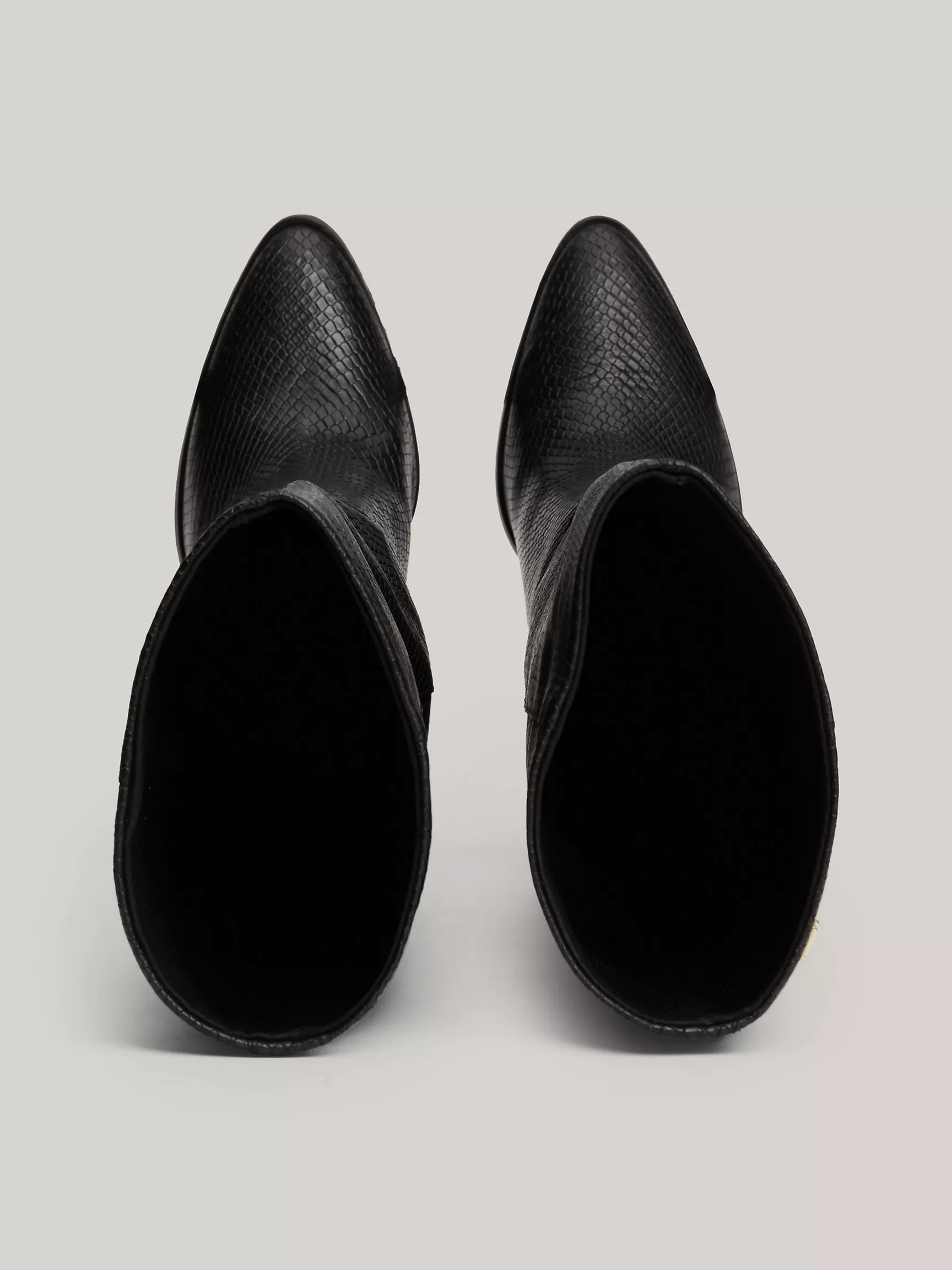 Женские ботинки Tommy Hilfiger, Ковбойские сапоги из кожи с тиснением под змею