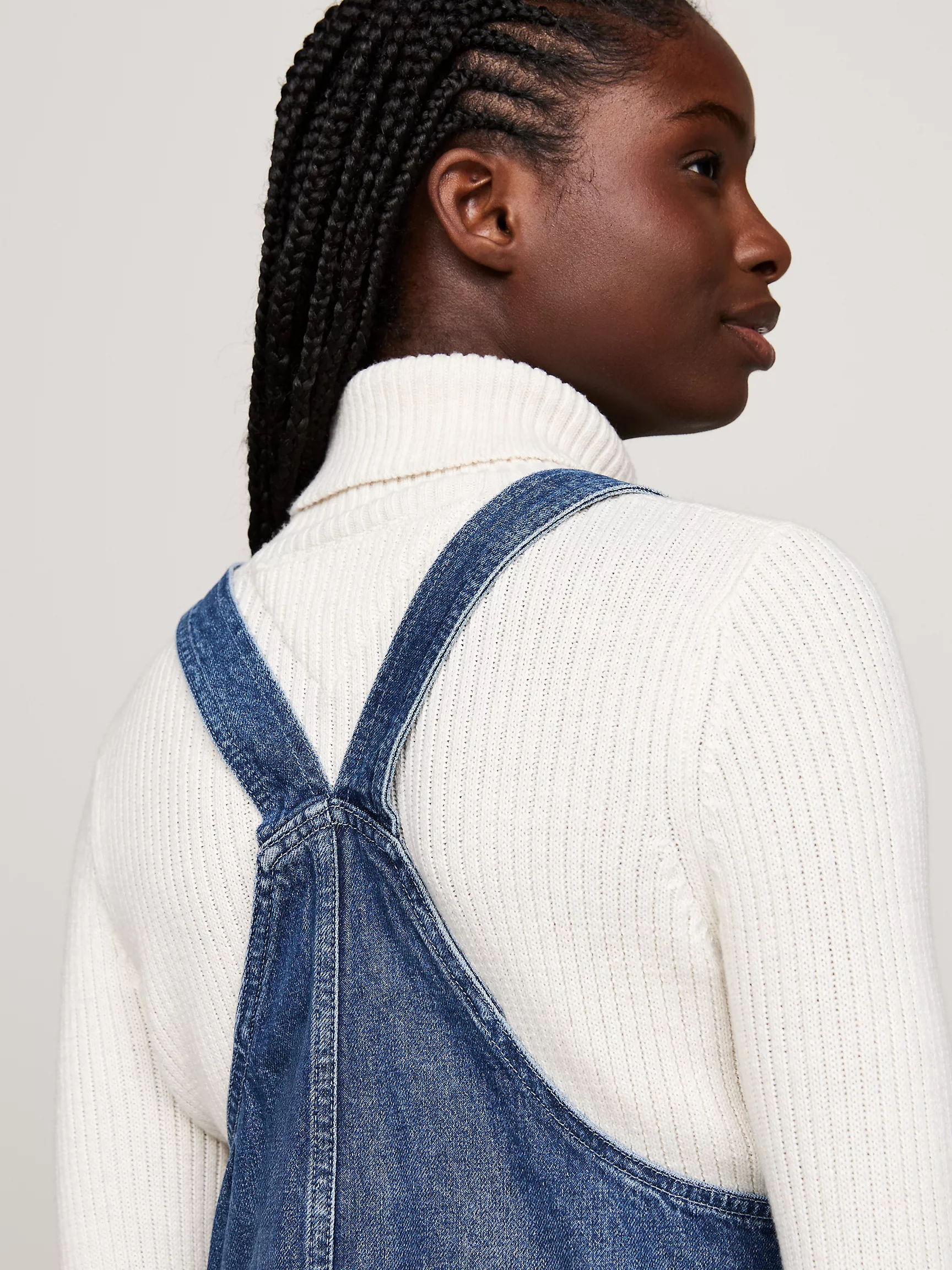 Женское платье Tommy Hilfiger, Джинсовый сарафан с логотипом флага