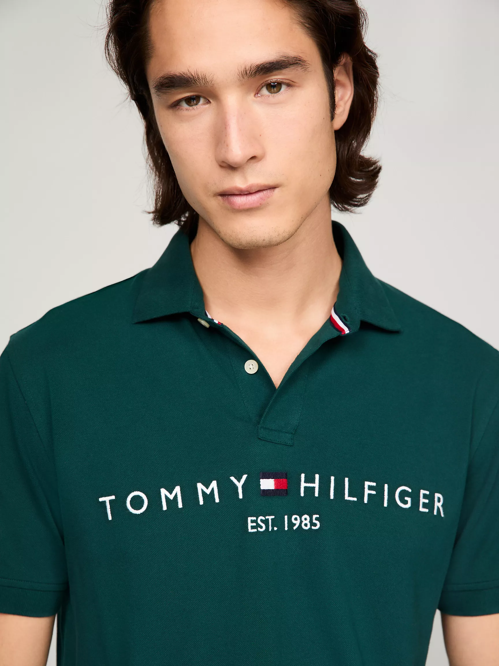 Мужское поло Tommy Hilfiger, Поло с вышитым графическим логотипом Tommy