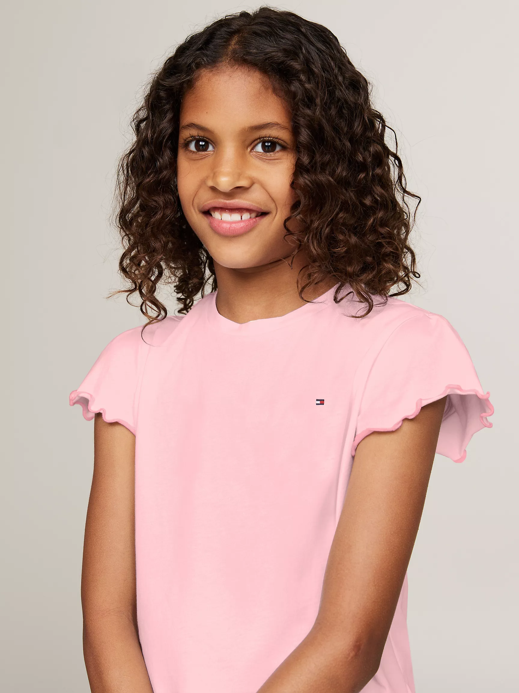 Топ для девочек Tommy Hilfiger, Детская футболка с рукавами-воланами