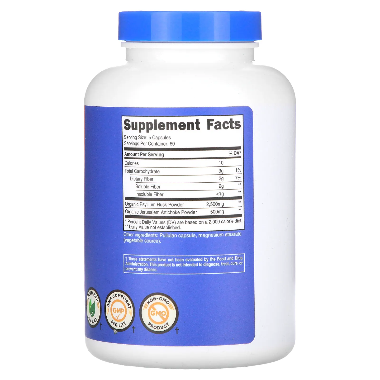 Nutricost, клетчатка, 300 капсул