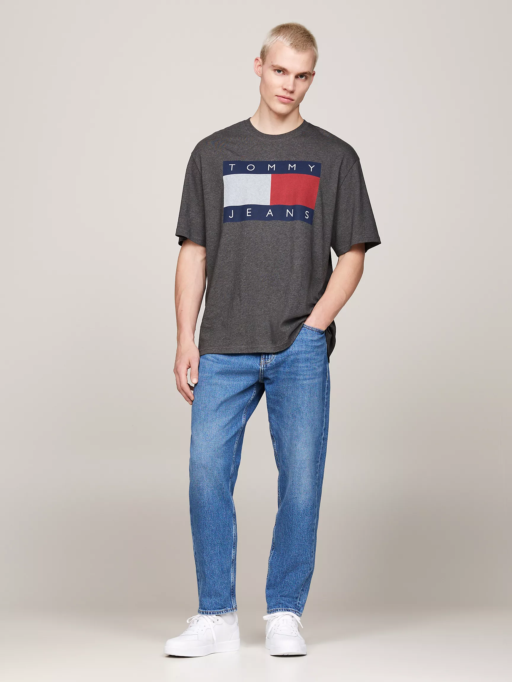 Мужская футболка Tommy Hilfiger, Удлиненная футболка с нашивкой TJ Flag