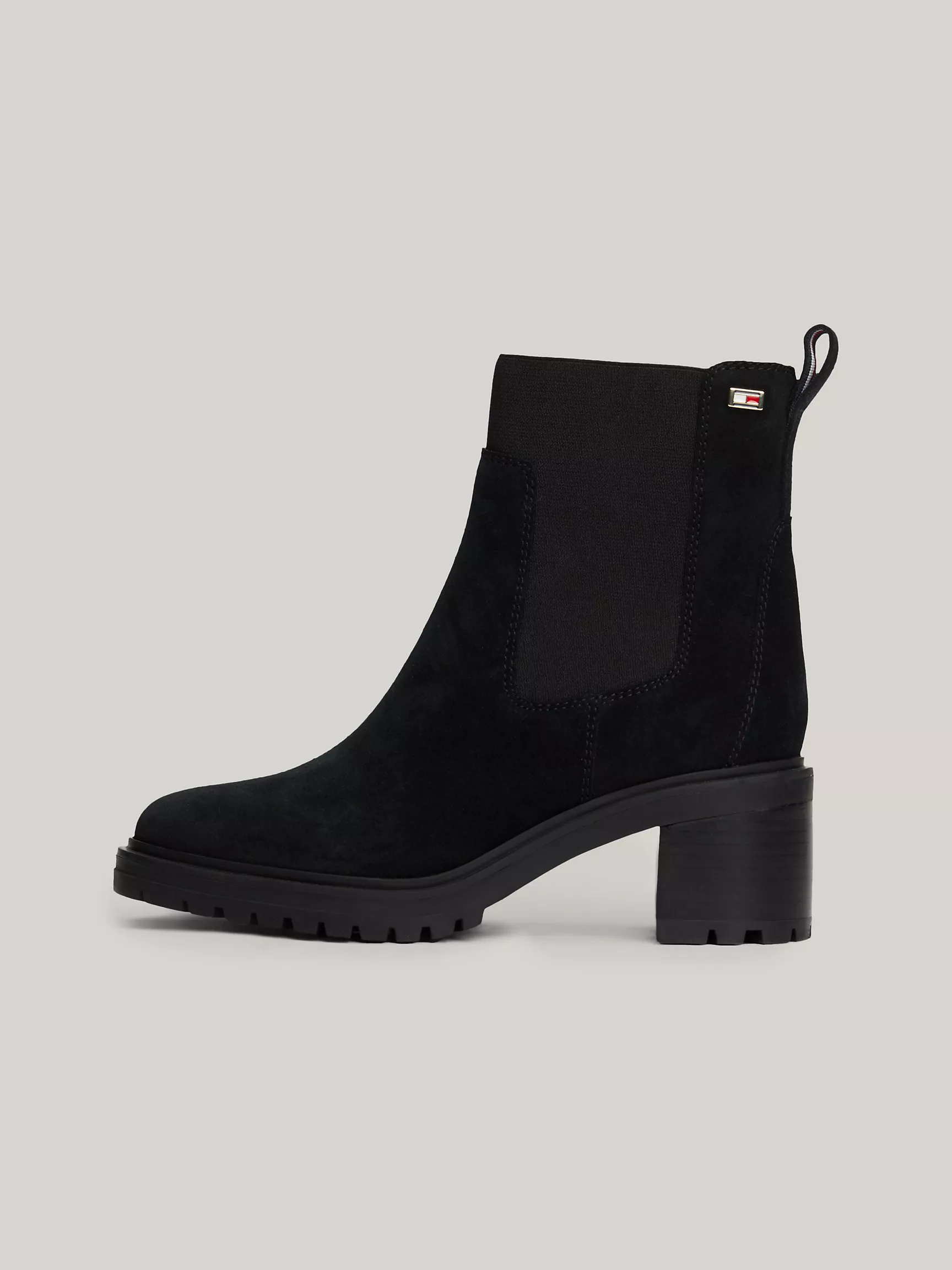 Женские ботинки Tommy Hilfiger, Замшевые челси на широком каблуке