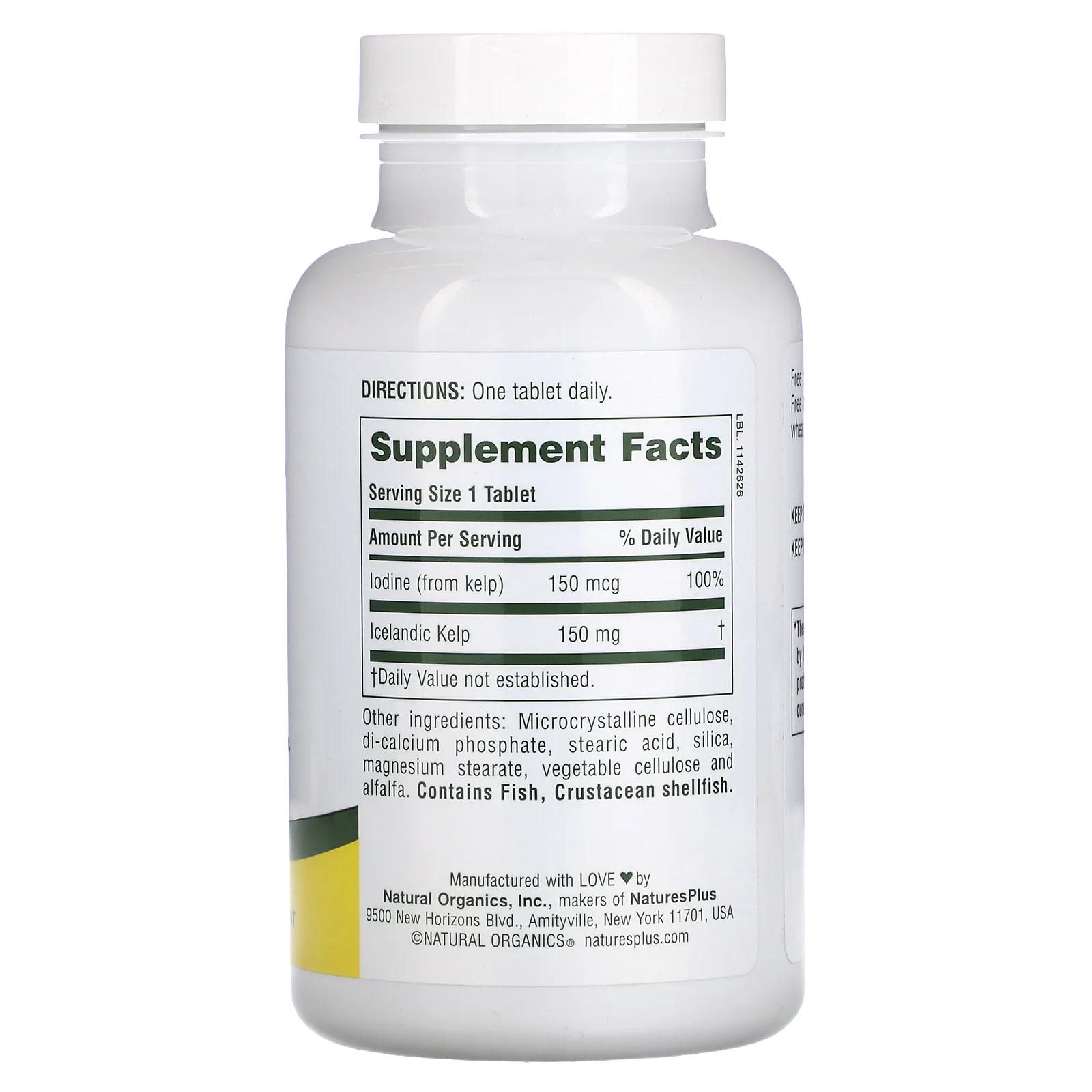 NaturesPlus, исландские бурые водоросли, 300 таблеток