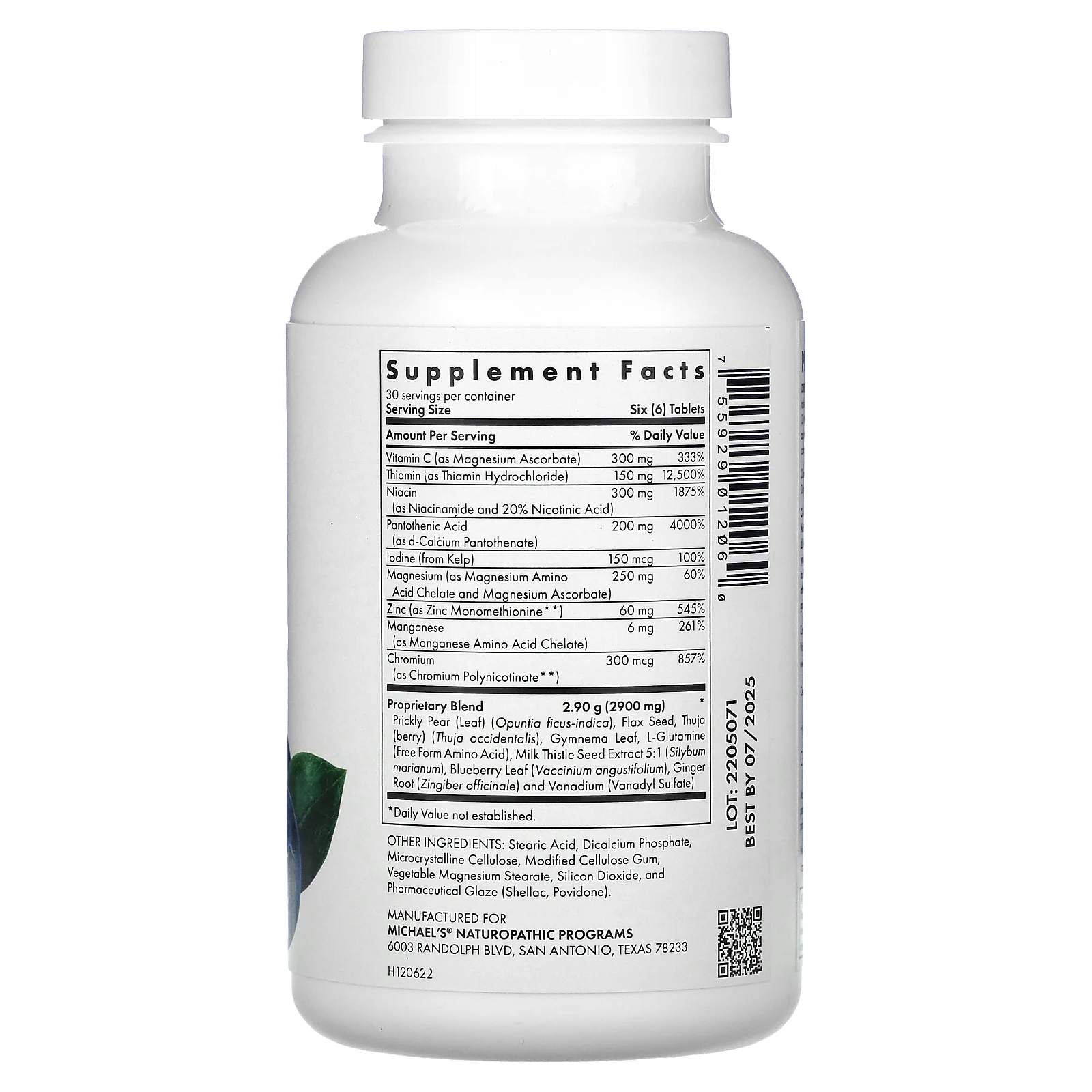 Michael's Naturopathic, Факторы метаболизма сахара, 180 вегетарианских таблеток