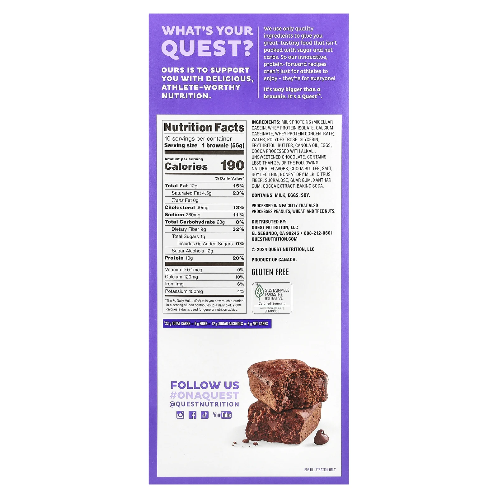 Quest Nutrition, Bake Shop, шоколадные, 10 пирожных, 56 г (1,98 унции)