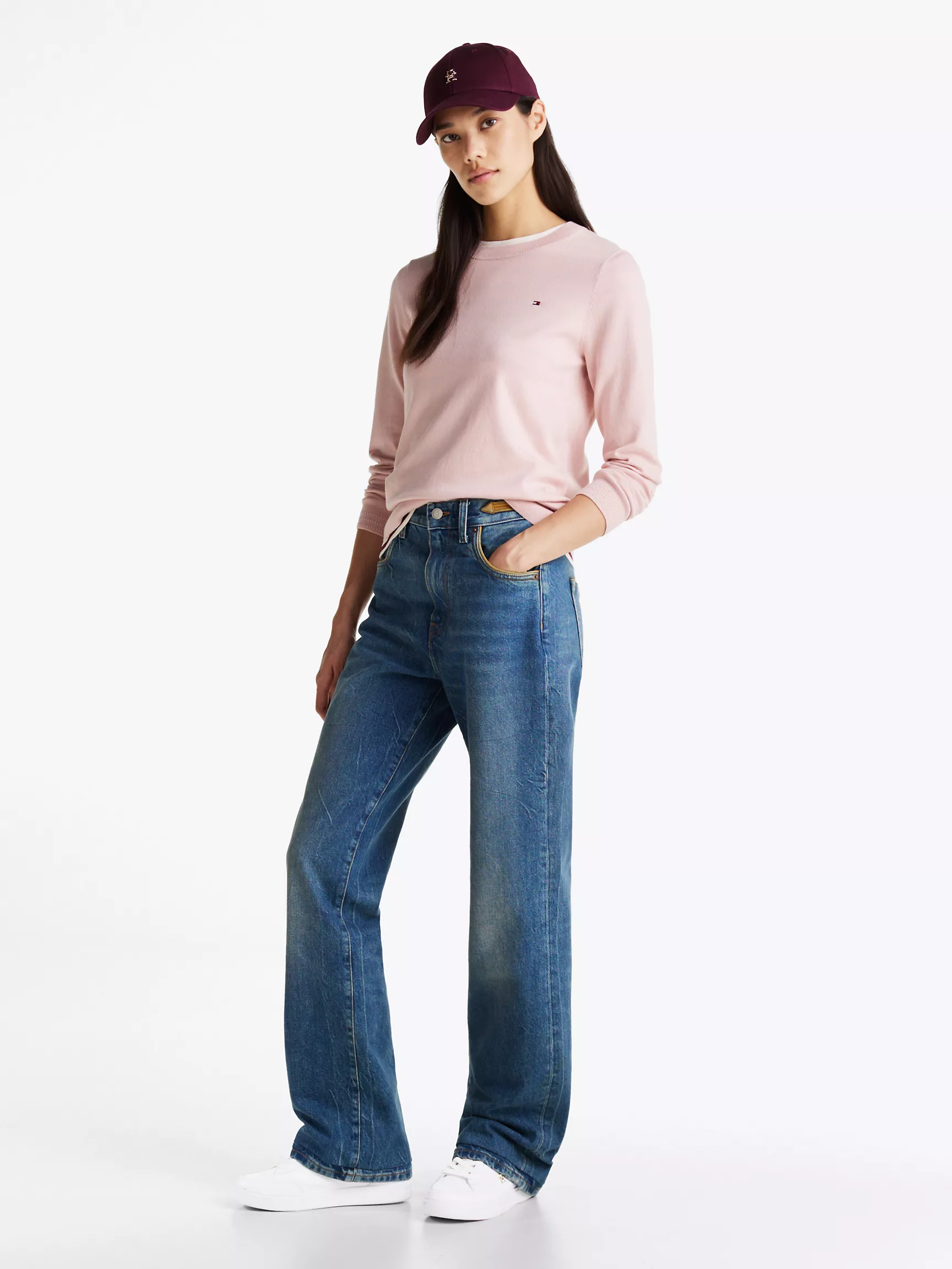 Женские кроссовки Tommy Hilfiger, Кожаные кеды с монограммным узором