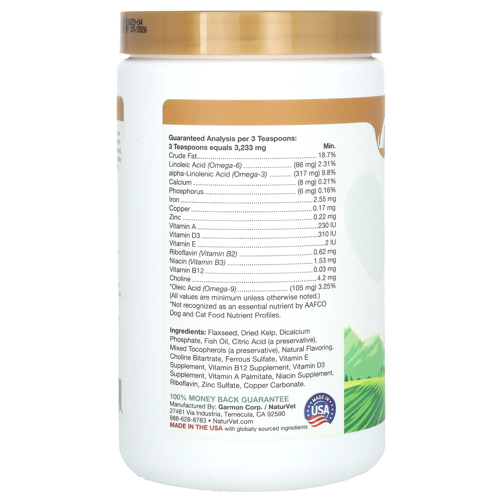 NaturVet, Kelp Help, добавка в порошке с омега-3, 6 и 9, для собак и кошек, 454 г (1 фунт)