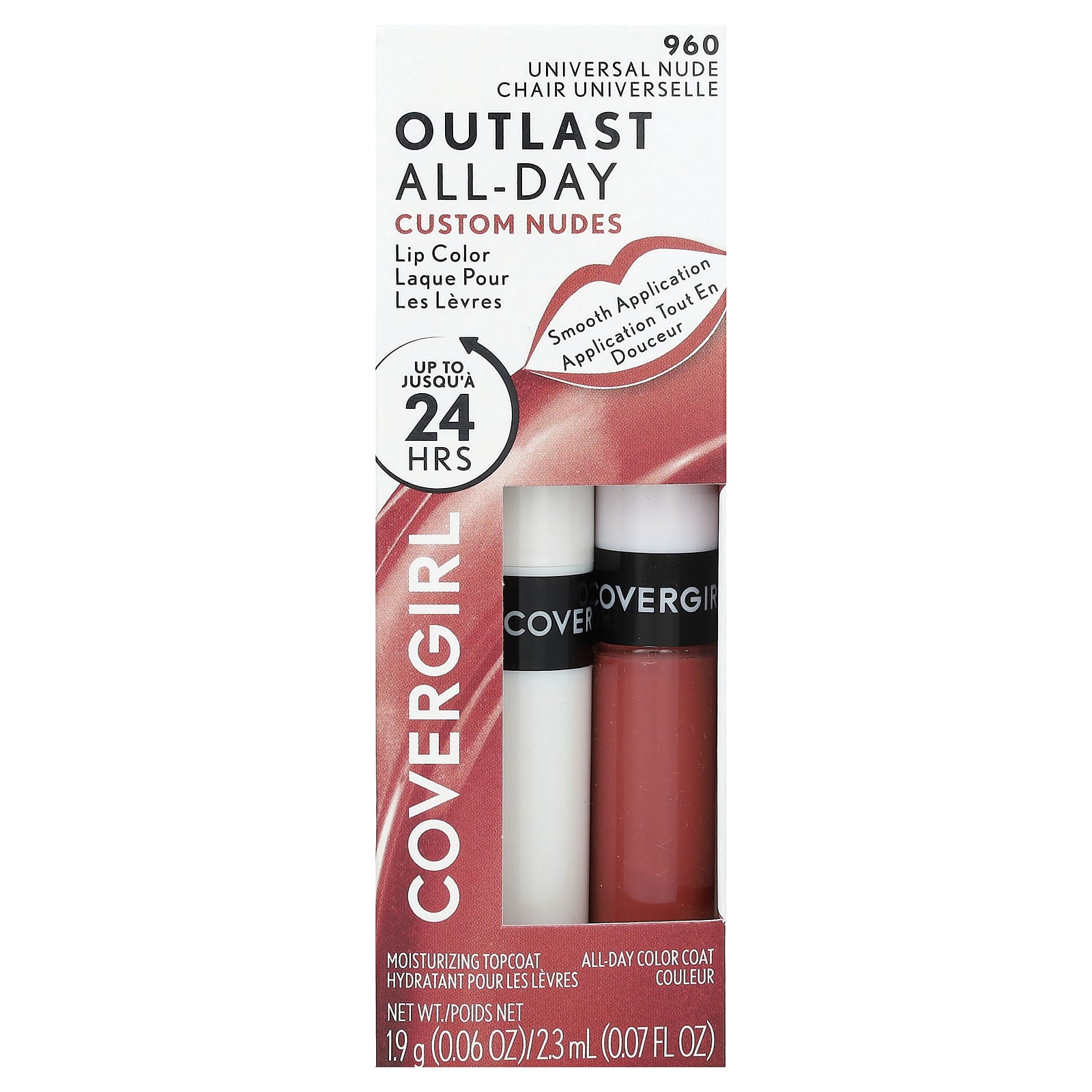 Covergirl, Outlast All-Day Color Nude, набор для губ, оттенок 960 Universal Nude, набор из 2 предметов