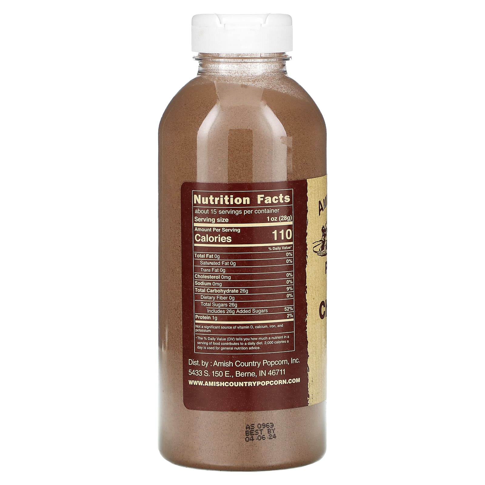 Amish Country Popcorn, Попкорн, глазурь, шоколад, 425 г (15 унций)