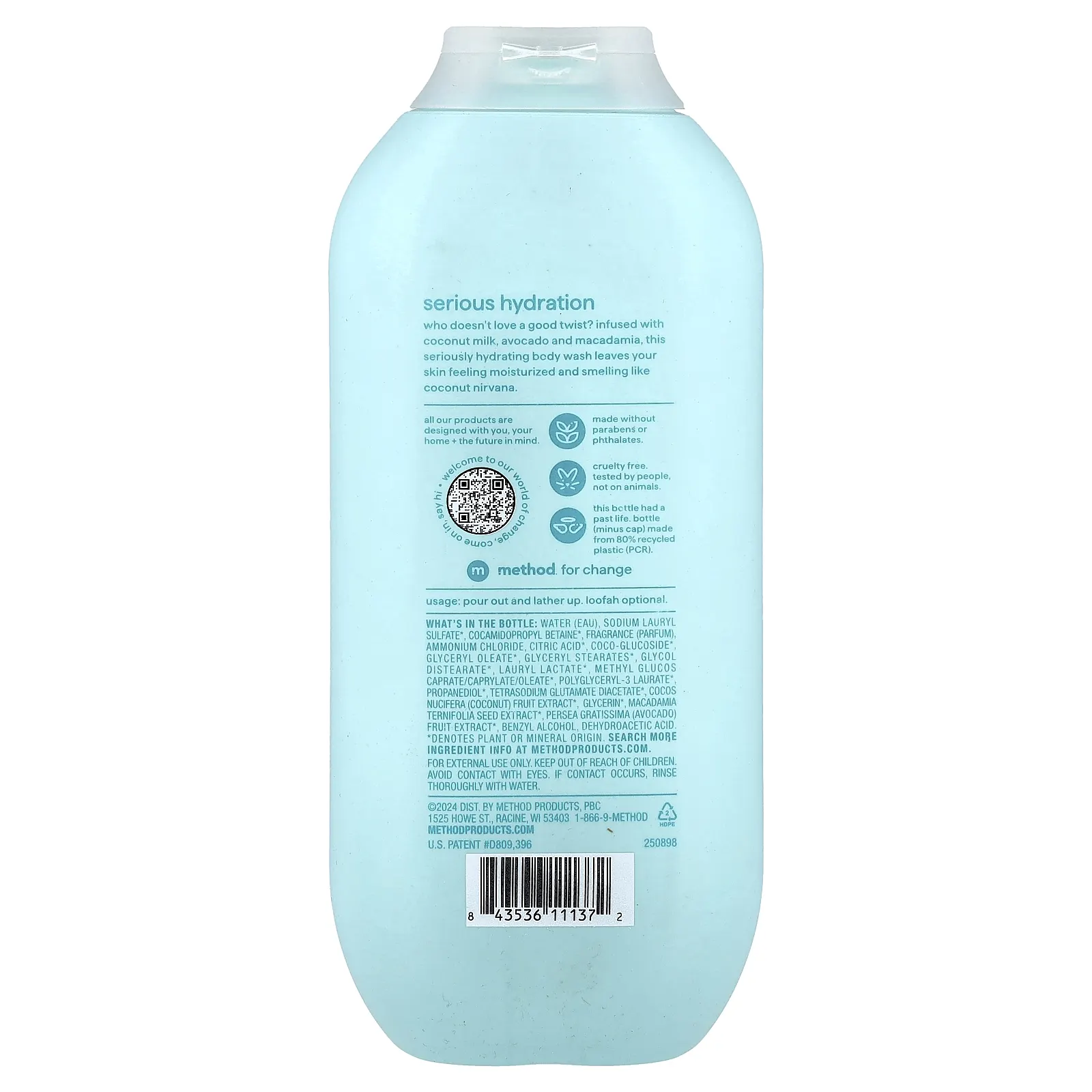 Method, Увлажняющий гель для душа, Coco Twist, 532 мл (18 жидк. Унций)