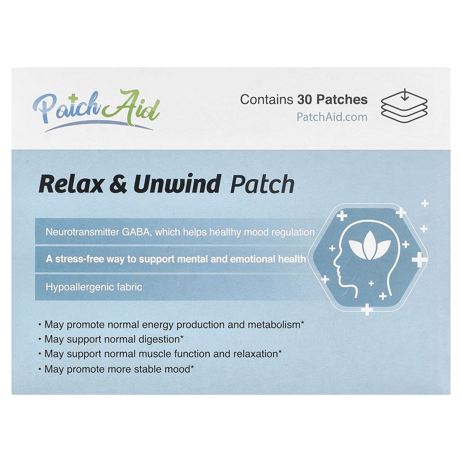 PatchAid, Relax & Unwind Patch, патч для расслабления, 30 патчей