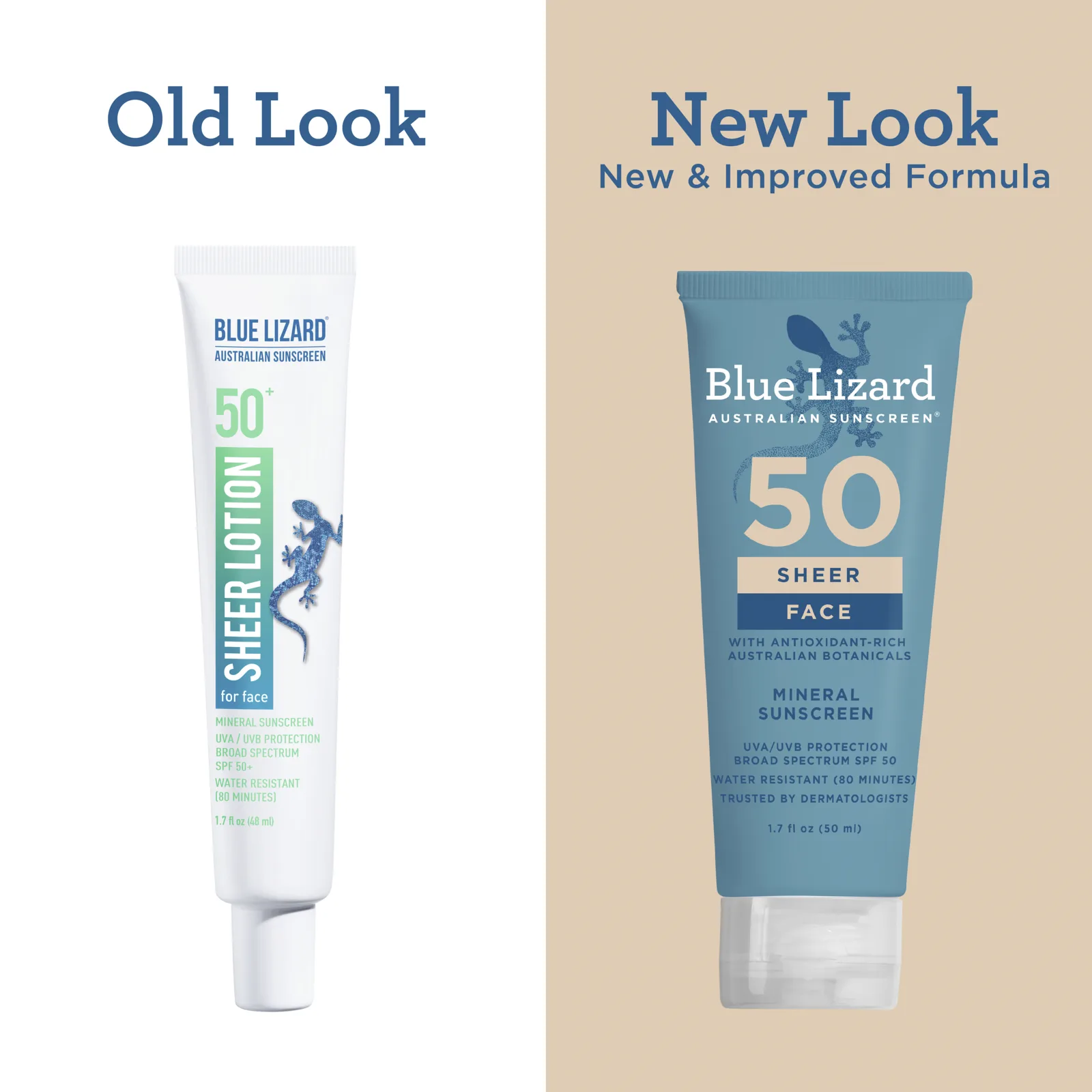 Blue Lizard Australian Sunscreen, Sheer, минеральный солнцезащитный крем для лица, SPF 50, 50 мл (1,7 жидк. унции)