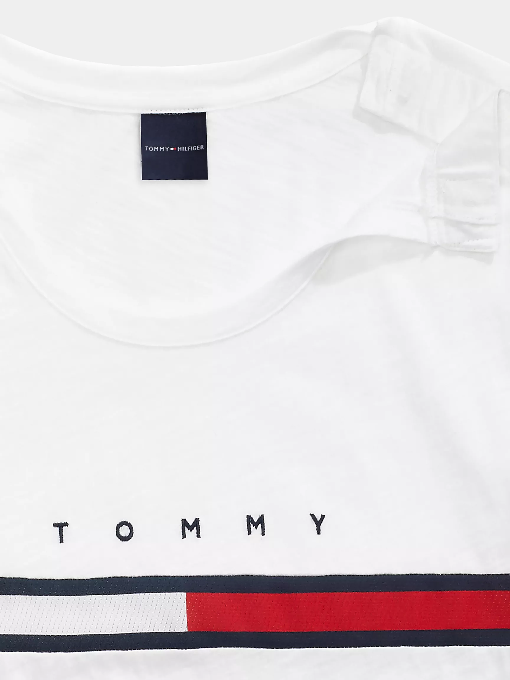 Женская футболка Tommy Hilfiger, Полосатая футболка с фирменным логотипом