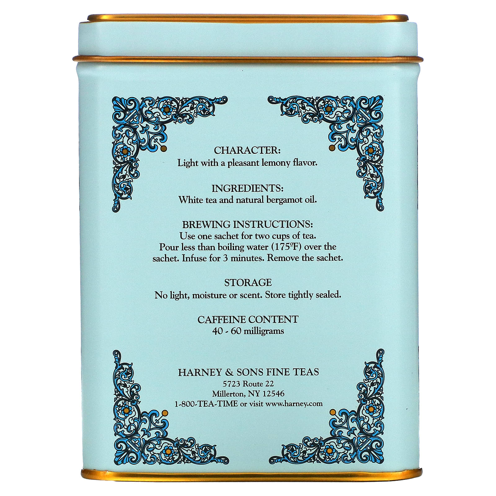 Harney & Sons, HT Tea Blends, зимний белый чай Эрл Грей, 20 пакетиков, 40 г (1,4 унции)