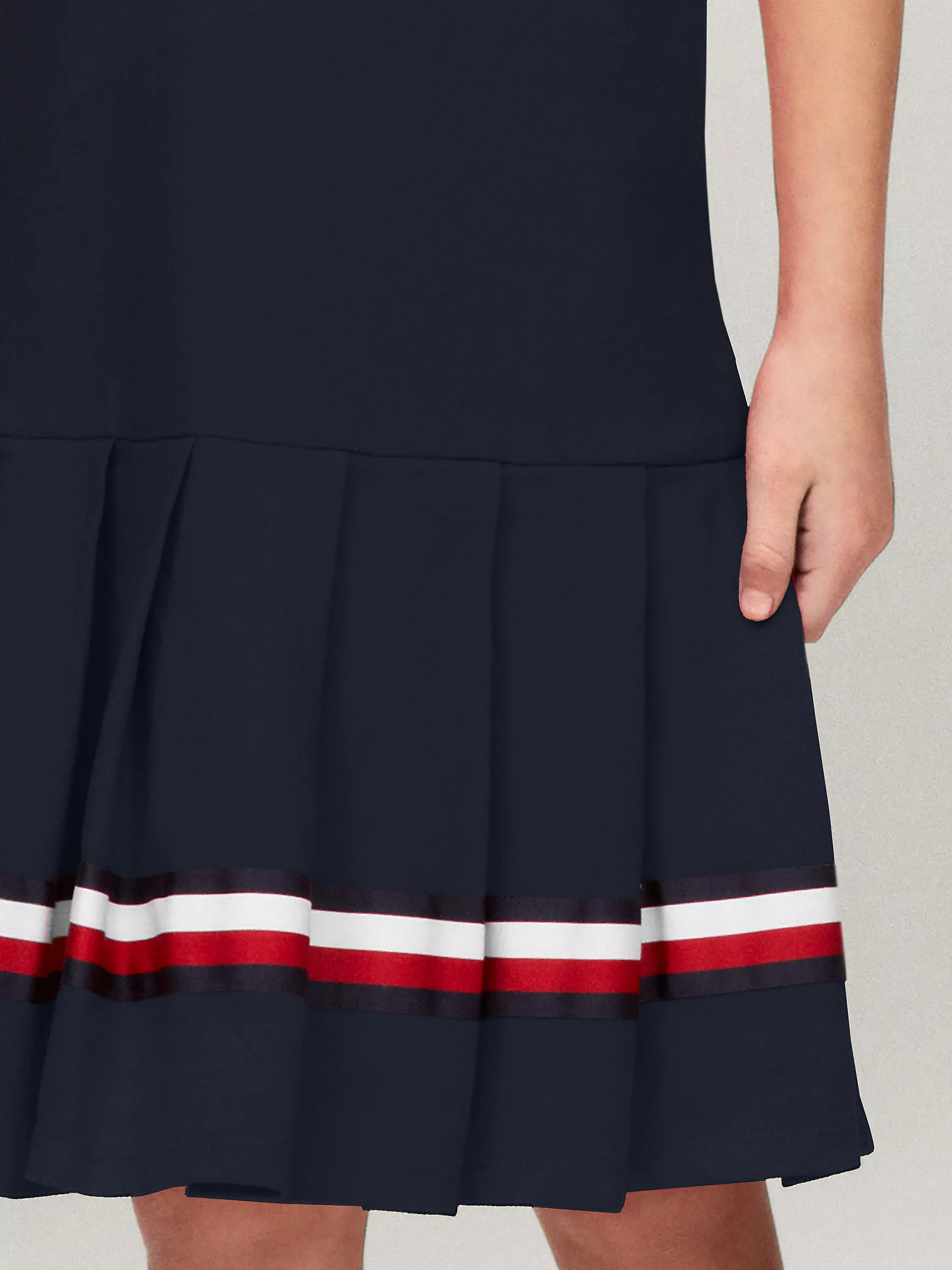 Платье для девочек Tommy Hilfiger, Детское поло-платье без рукавов с плиссировкой