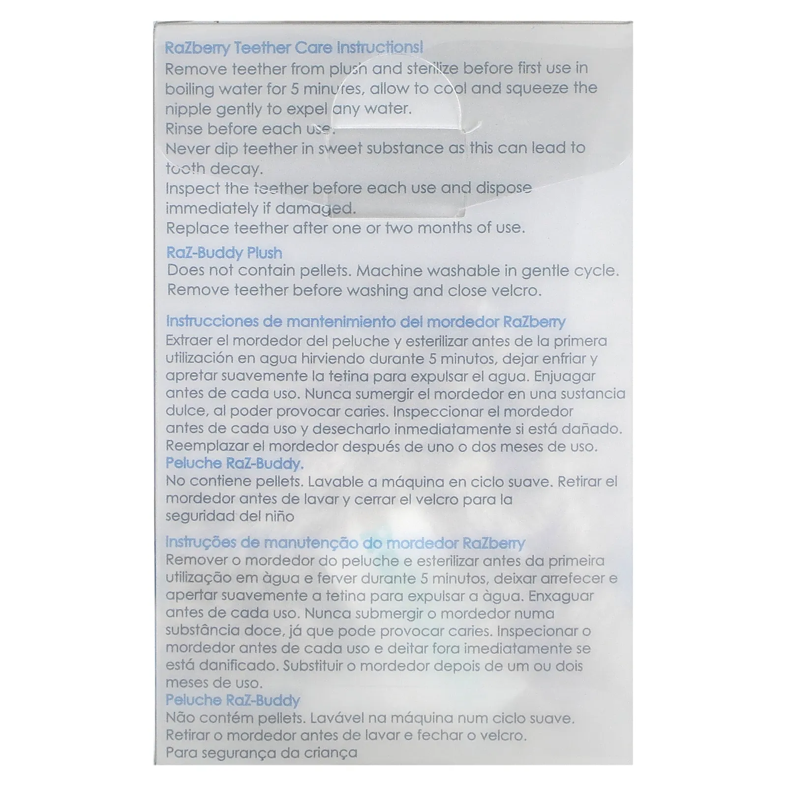 RaZbaby, RaZ-Buddy, набор для прорезывания зубов, от 0 месяцев, ленивец, 1 шт.