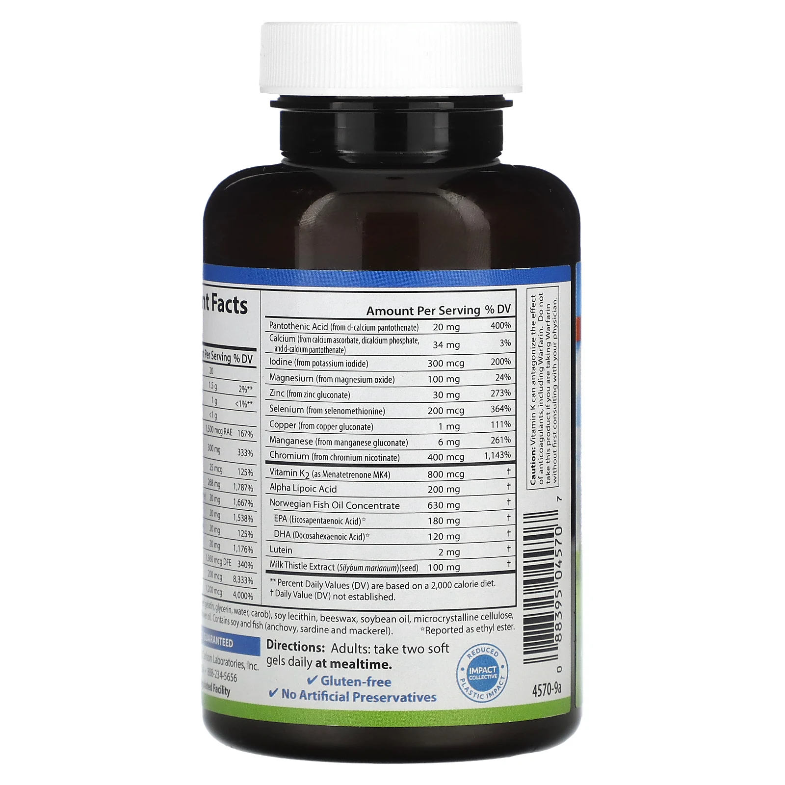 Carlson, Nutra-Support Diabetes, 60 мягких таблеток