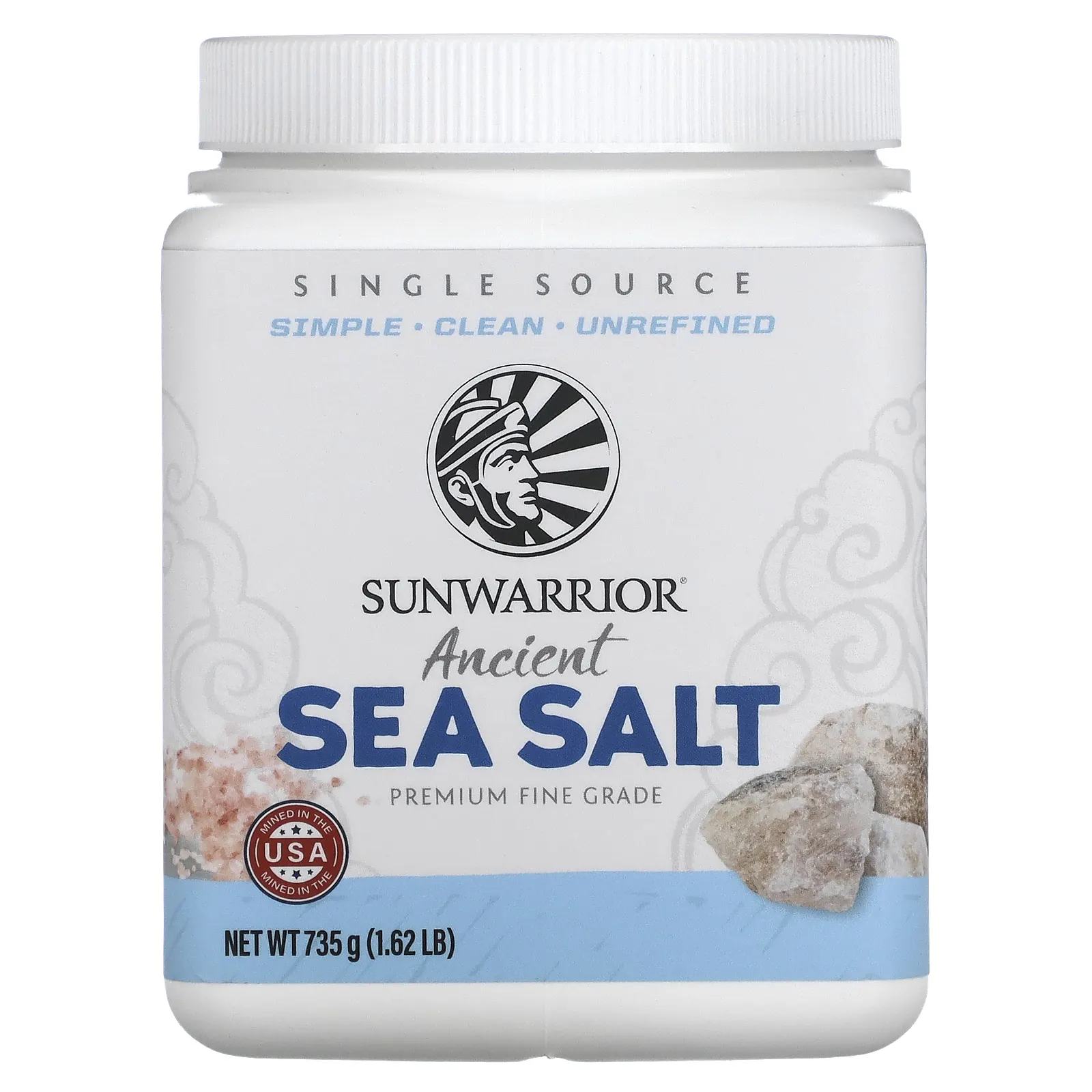 Sunwarrior, Древняя морская соль, 735 г (1,62 фунта)