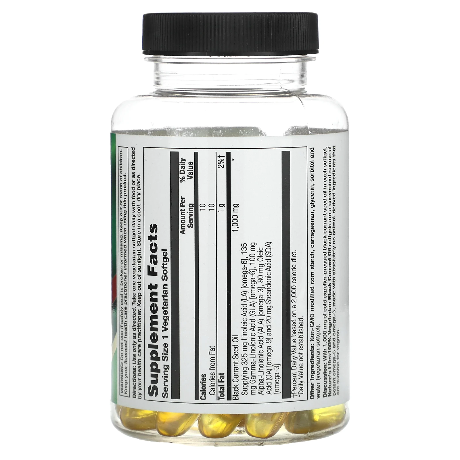 Nature's Life, Масло черной смородины, 60 вегетарианских капсул