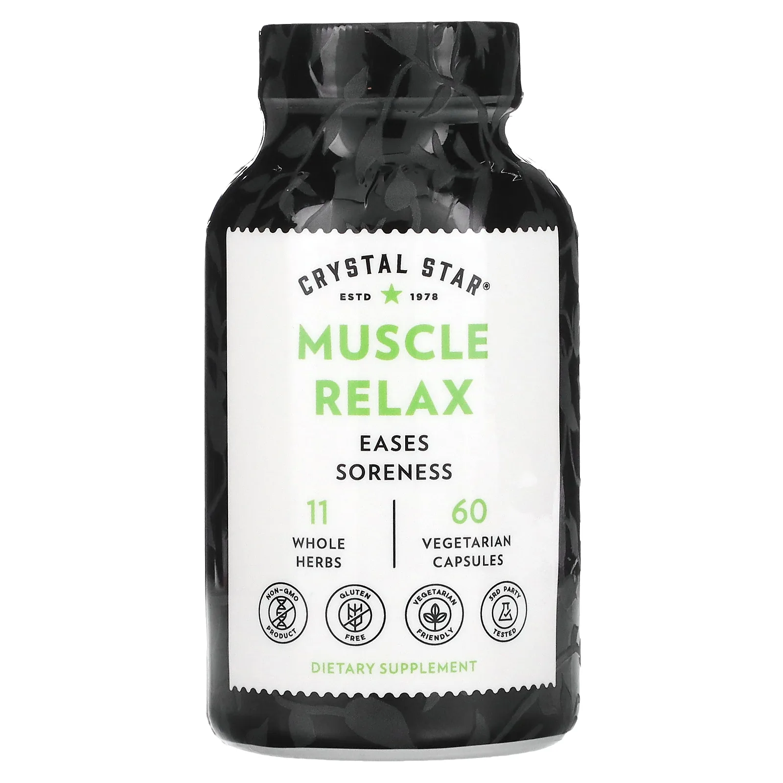 Crystal Star, Muscle Relax, для расслабления мышц, 60 вегетарианских капсул