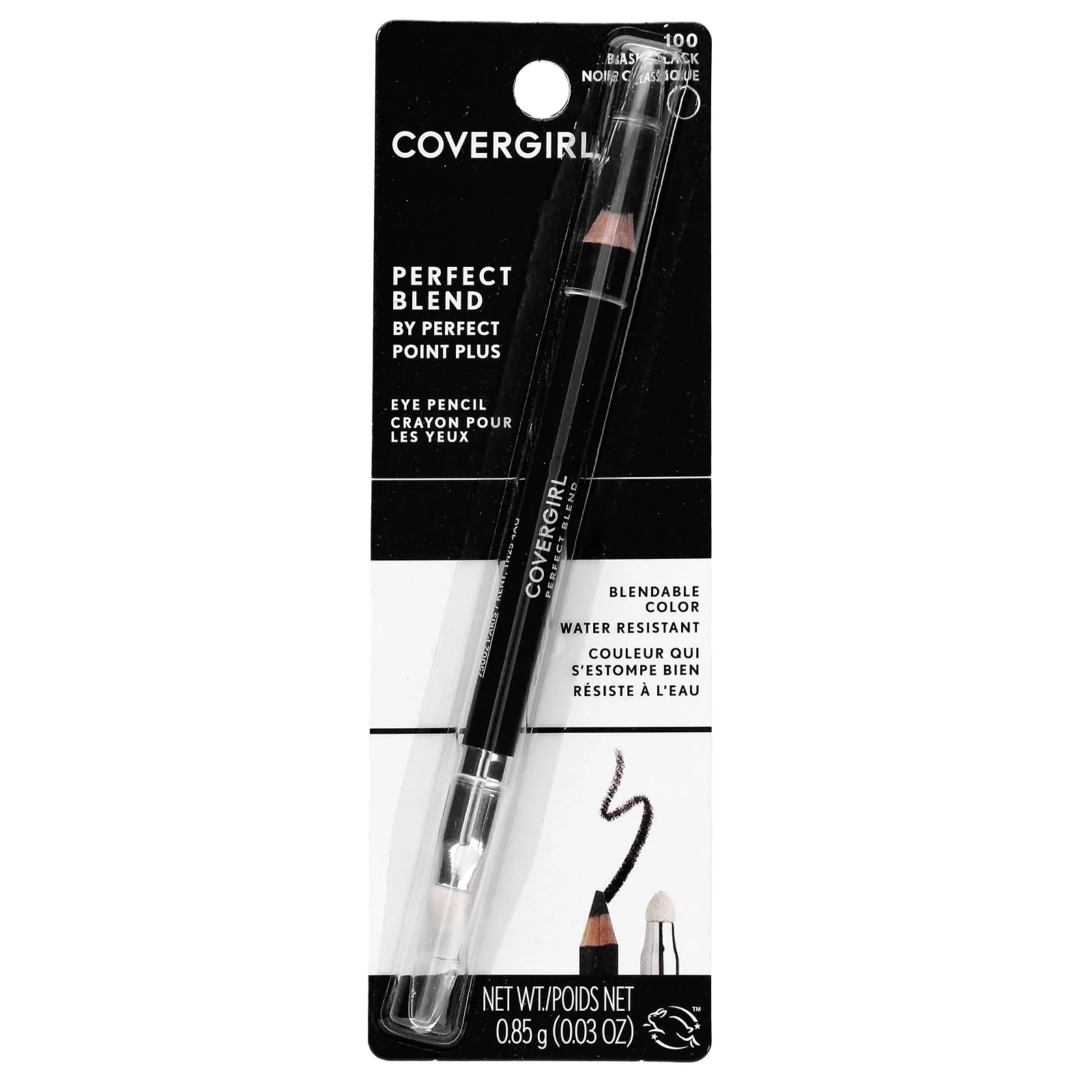 Covergirl, Perfect Blend, карандаш для глаз, 100 базовый черный, 0,85 г (0,03 унции)
