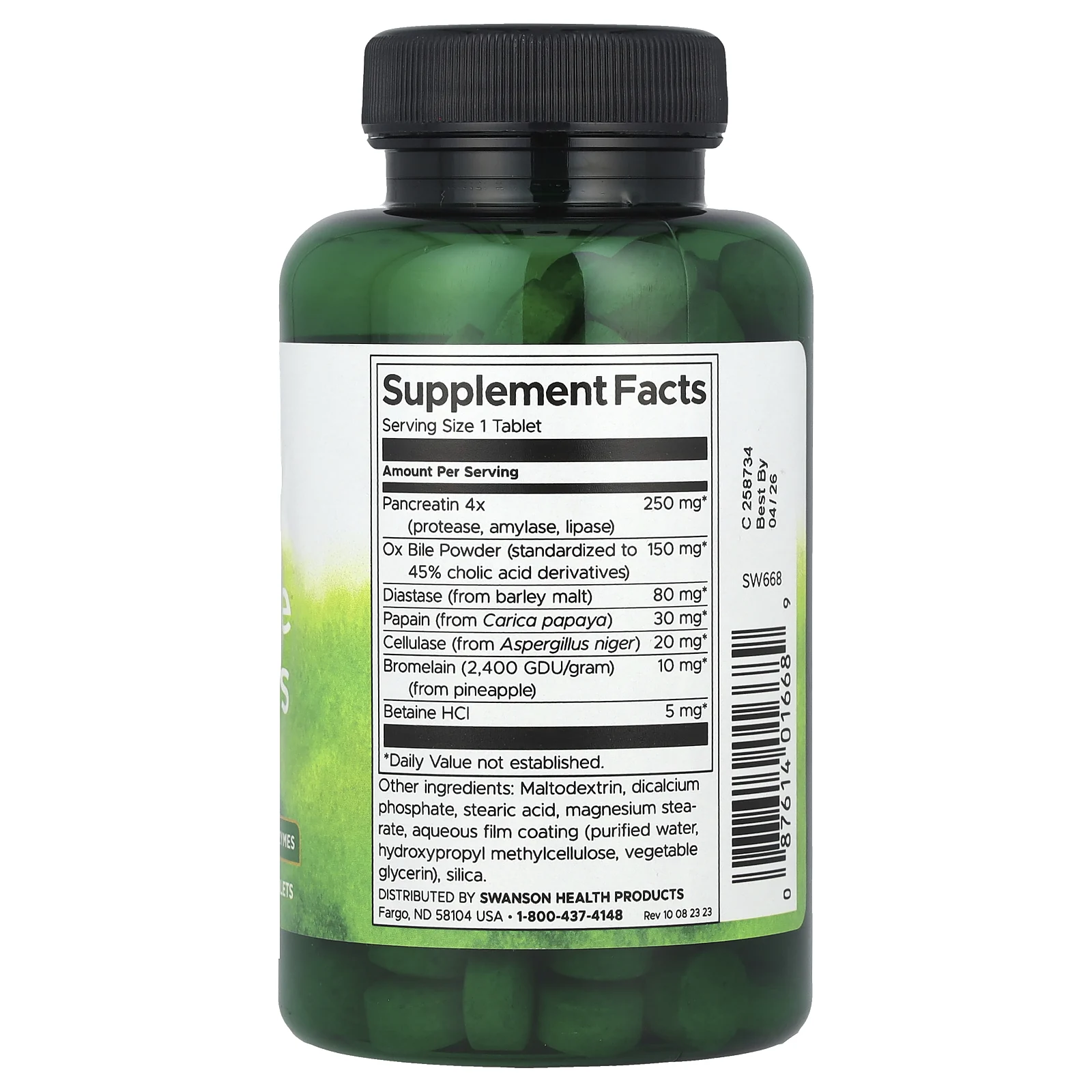 Swanson, Пищеварительные ферменты, 180 таблеток