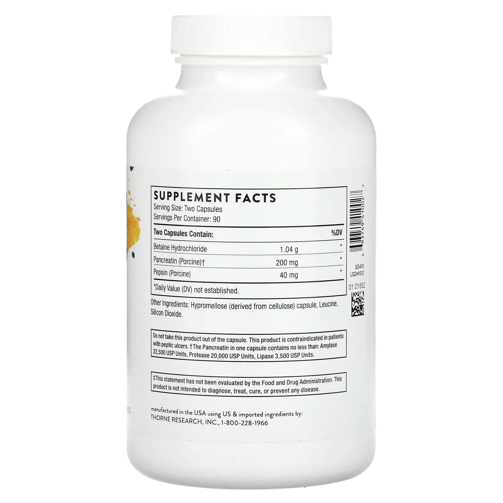 Thorne, мультиферментный комплекс, 180 капсул