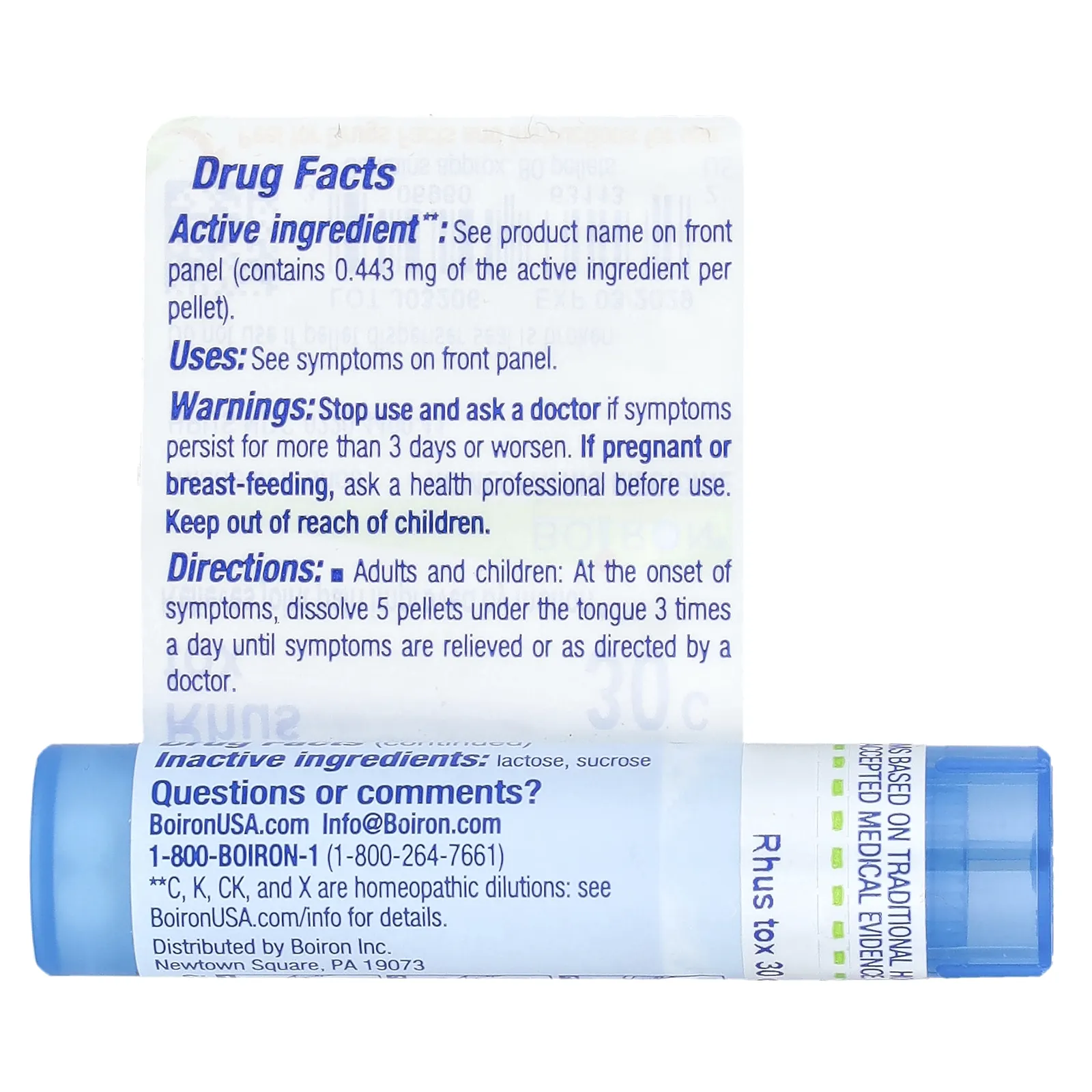 Boiron, Сумах ядовитый (Rhus Toxicodendron), 30C, 80 гранул