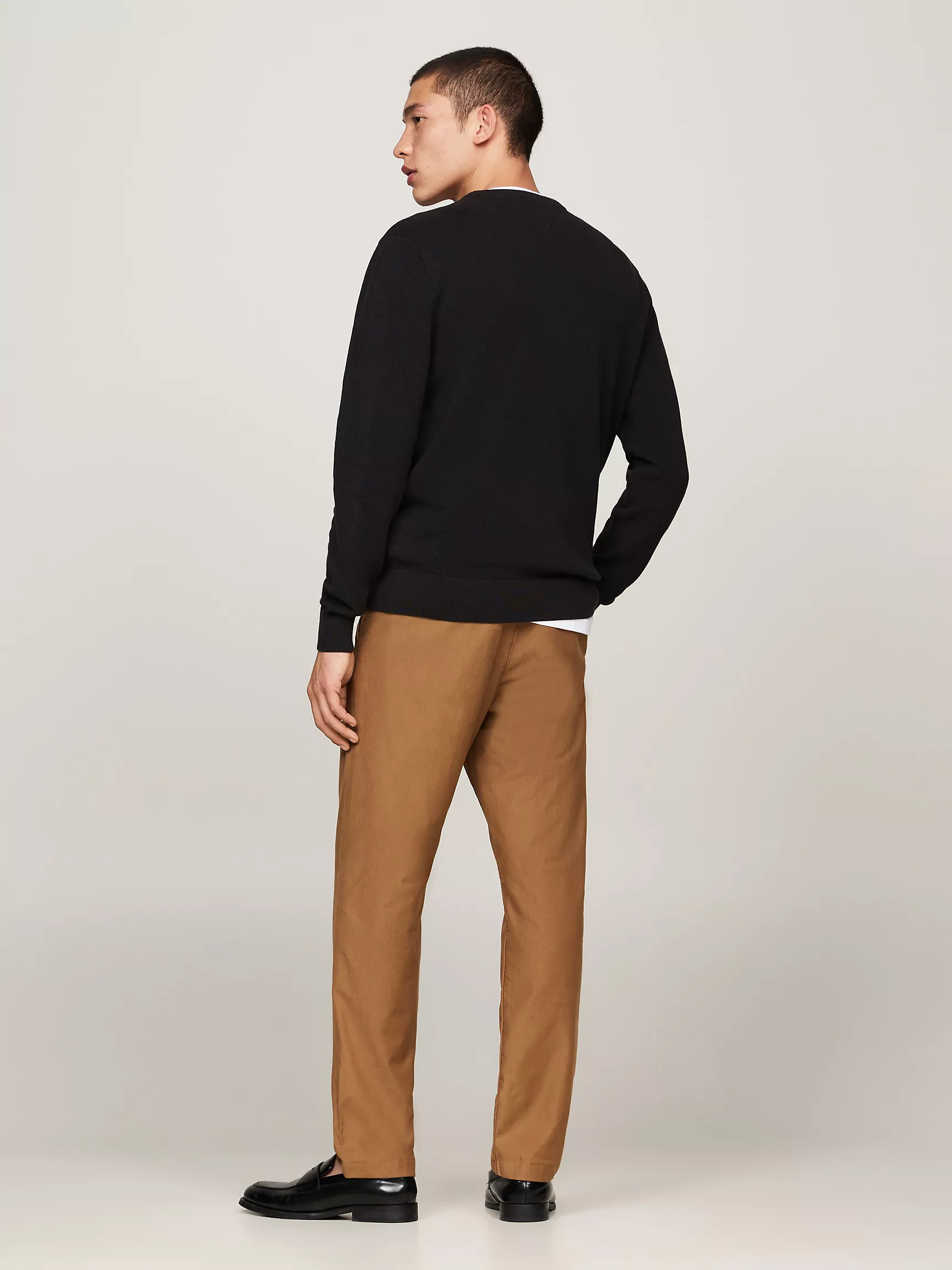 Мужской свитер Tommy Hilfiger, Фактурный вязаный свитер с круглым вырезом