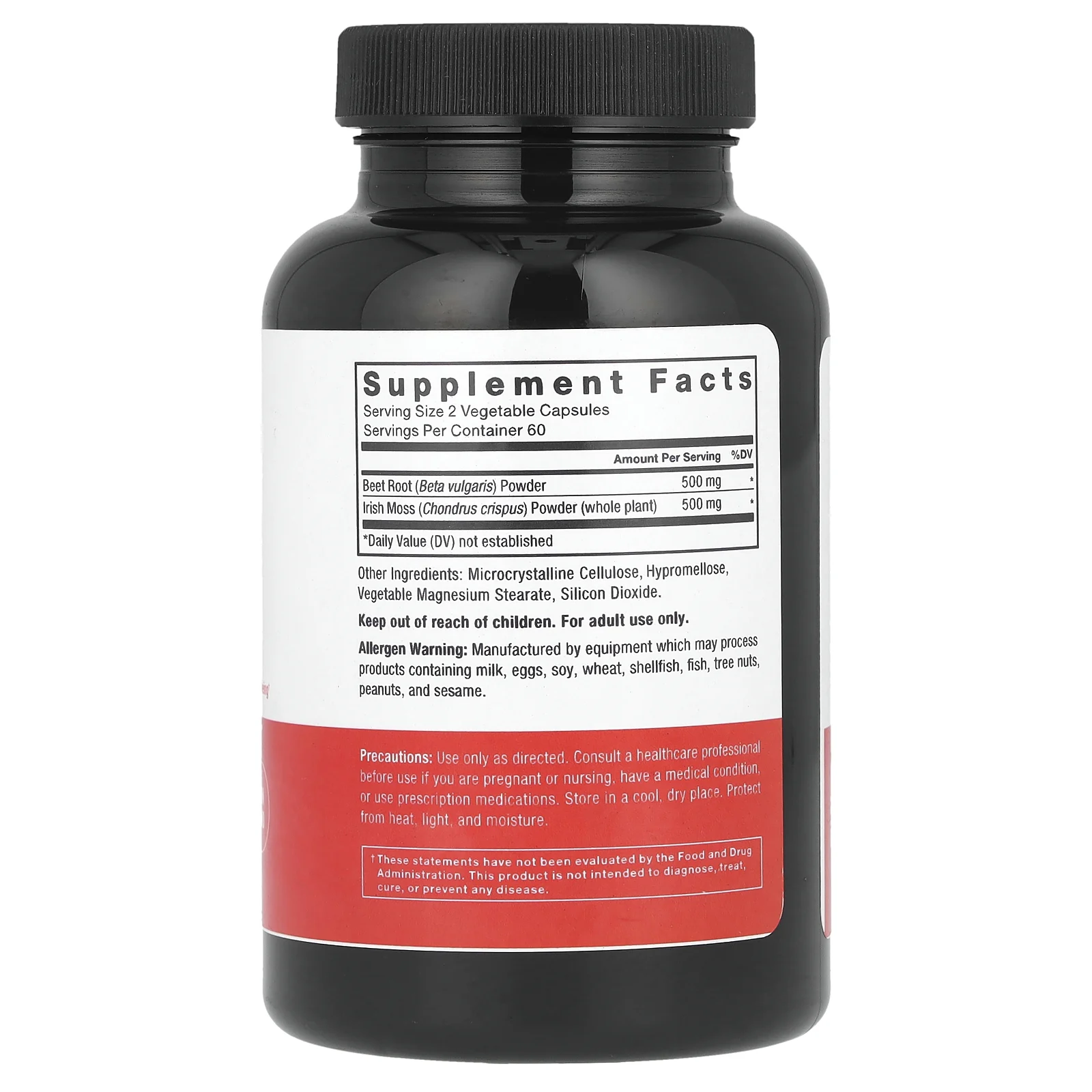 Force Factor, Ирландский морской мох + свекла, 120 растительных капсул