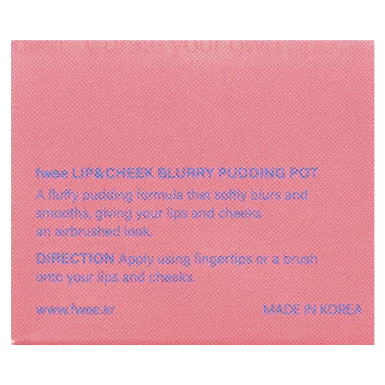 fwee, Lip & Cheek Blurry Pudding Pot, CR03 BFF, 5 г (0,17 унции)