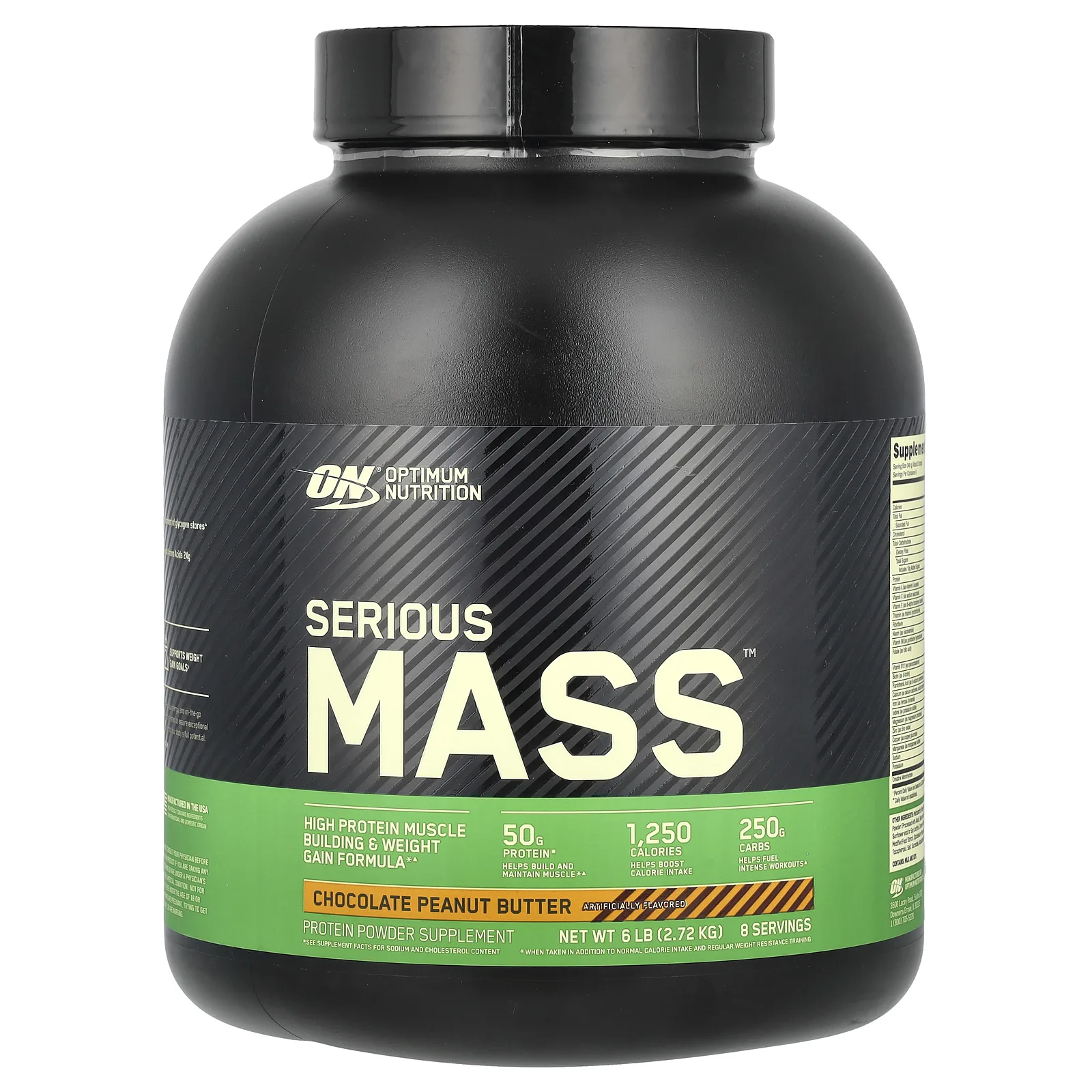 Optimum Nutrition, Serious Mass, протеиновый порошок, шоколадно-арахисовое масло, 2,72 кг (6 фунтов)