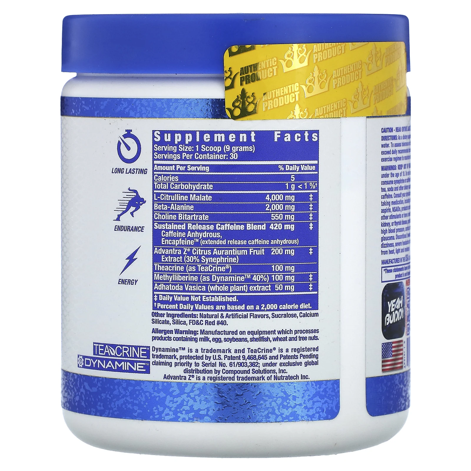 Ronnie Coleman, Signature Series, Yeah Buddy, энергетический порошок перед тренировкой, клубника и киви, 270 г (9,5 унции)