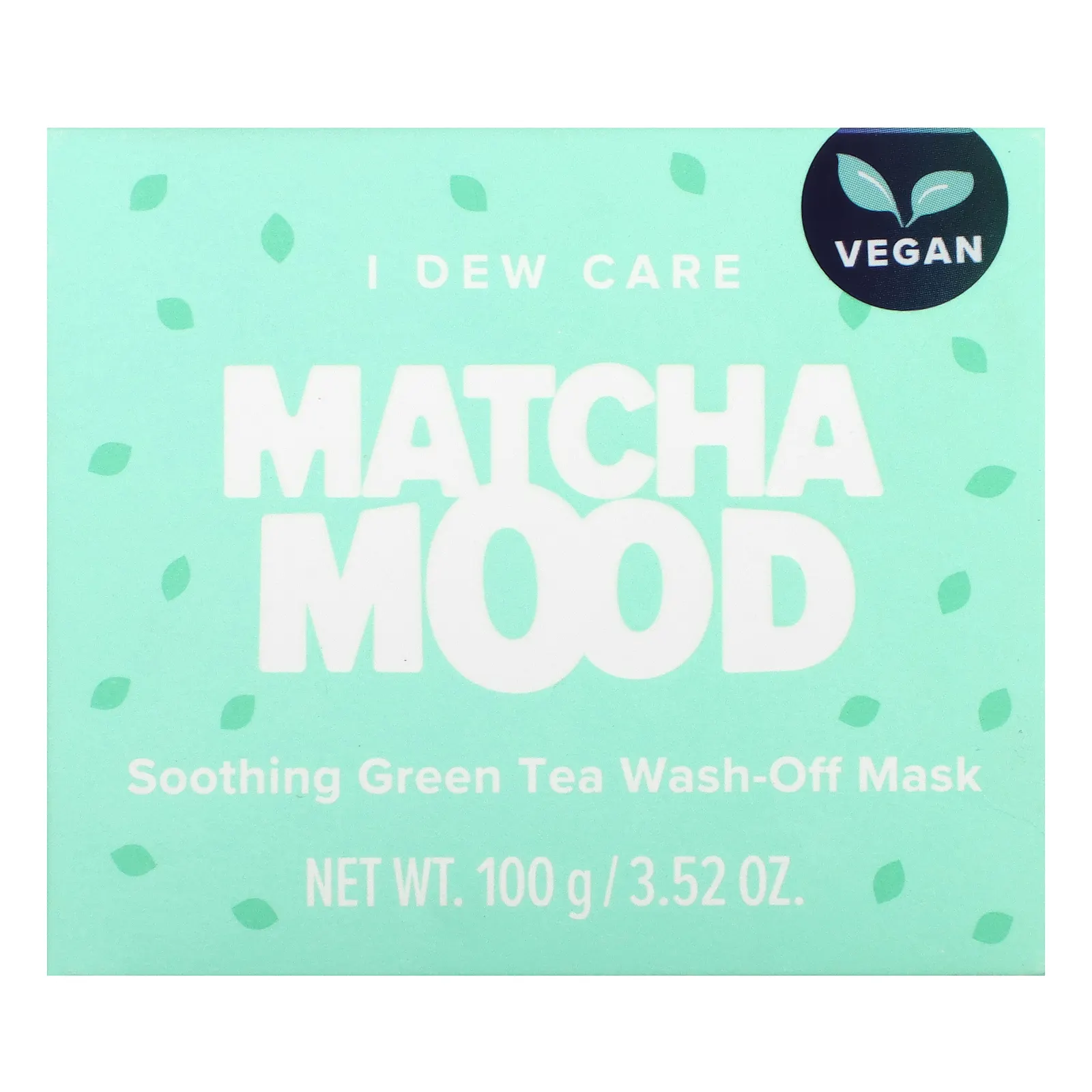 I Dew Care, Matcha Mood, успокаивающая смываемая маска с зеленым чаем, 100 г (3,52 унции)