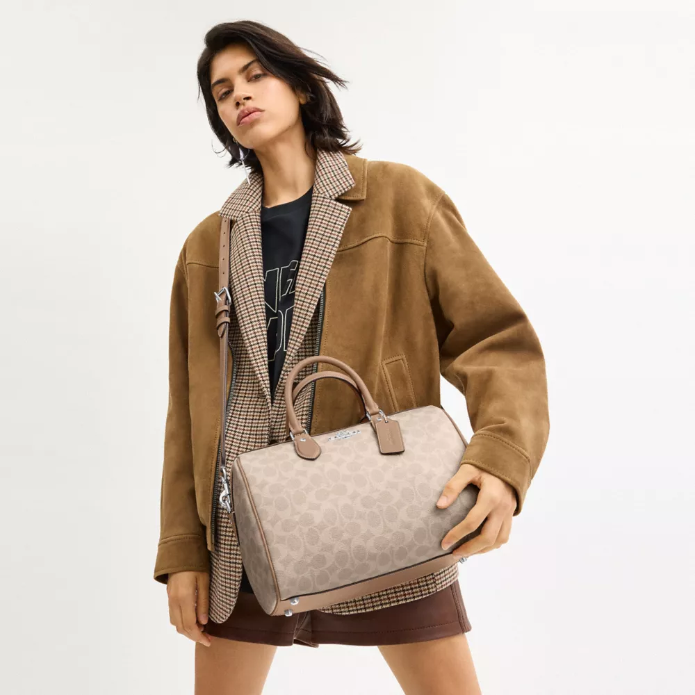 Сумка COACH Rowan Large Satchel Bag In Signature Canvas