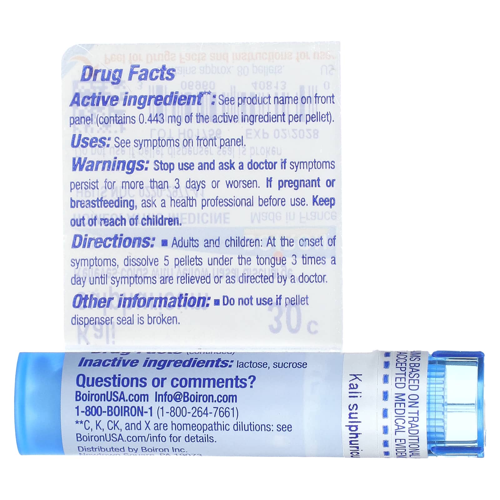 Boiron, Kali Sulphuricum, 30 ° C, прибл. 80 гранул