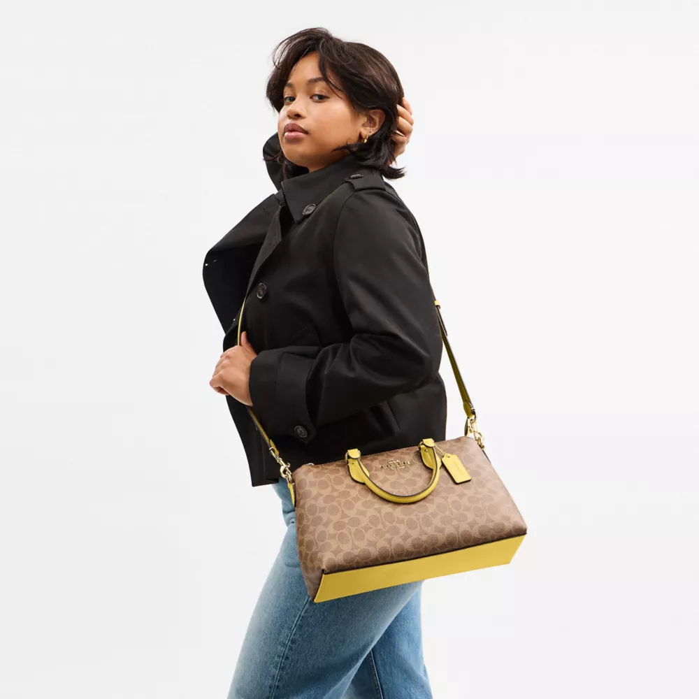 Сумка COACH Georgia Satchel Bag In Signature Canvas