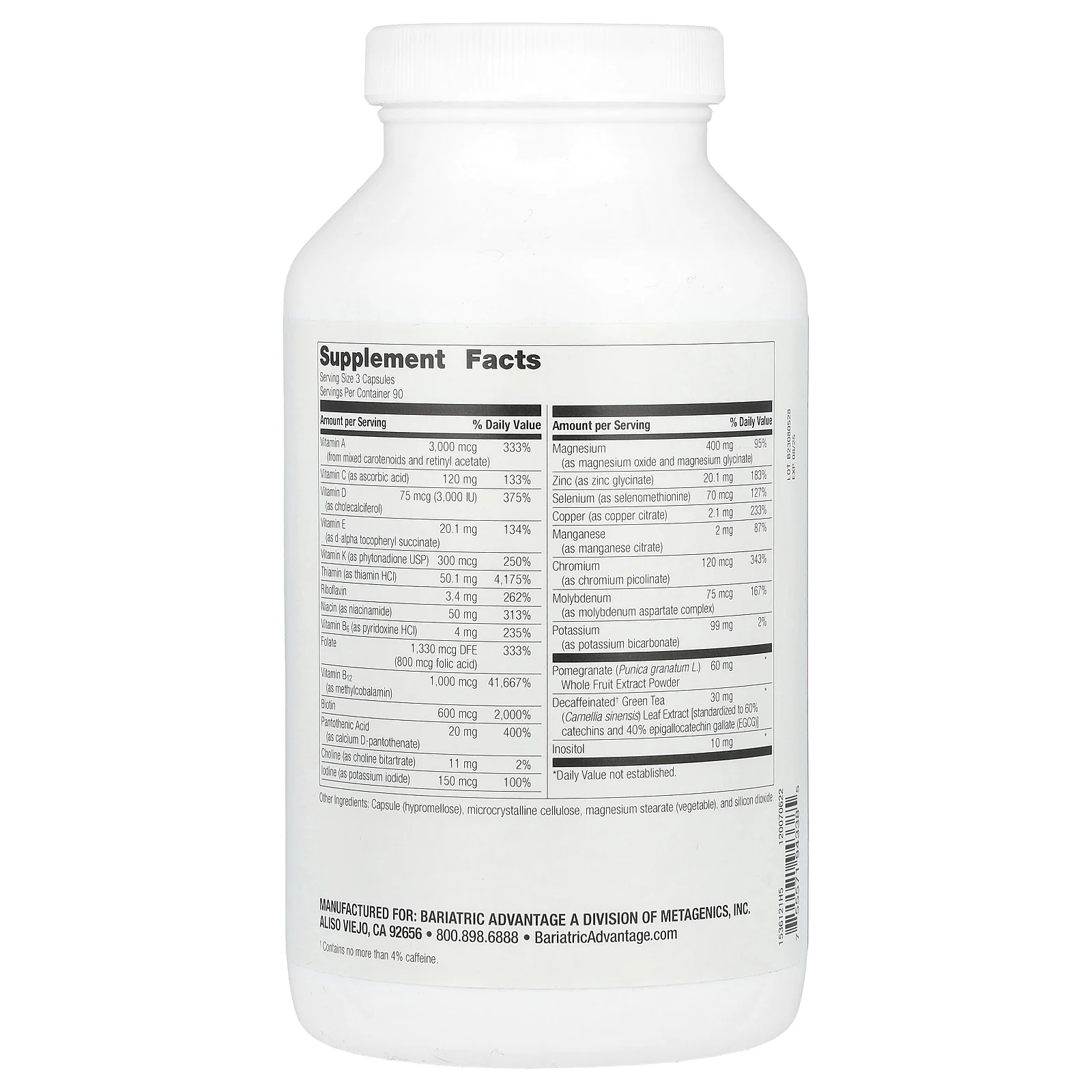 Bariatric Advantage, Ultra Multi без железа, 270 капсул